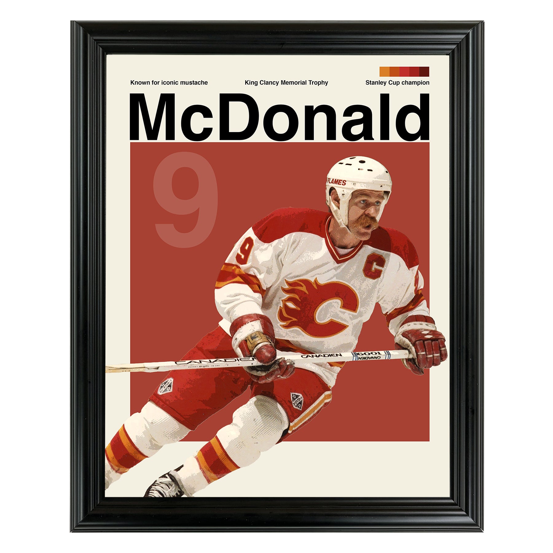 Lanny McDonald Framed Sports Art Photo by Thomas Maxwell