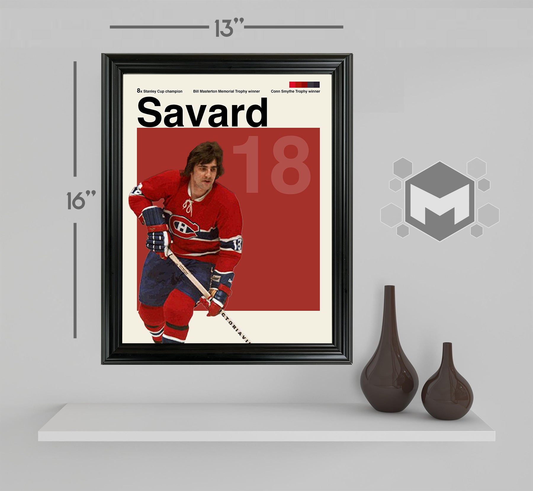 Serge Savard Framed Sports Art Photo by Thomas Maxwell