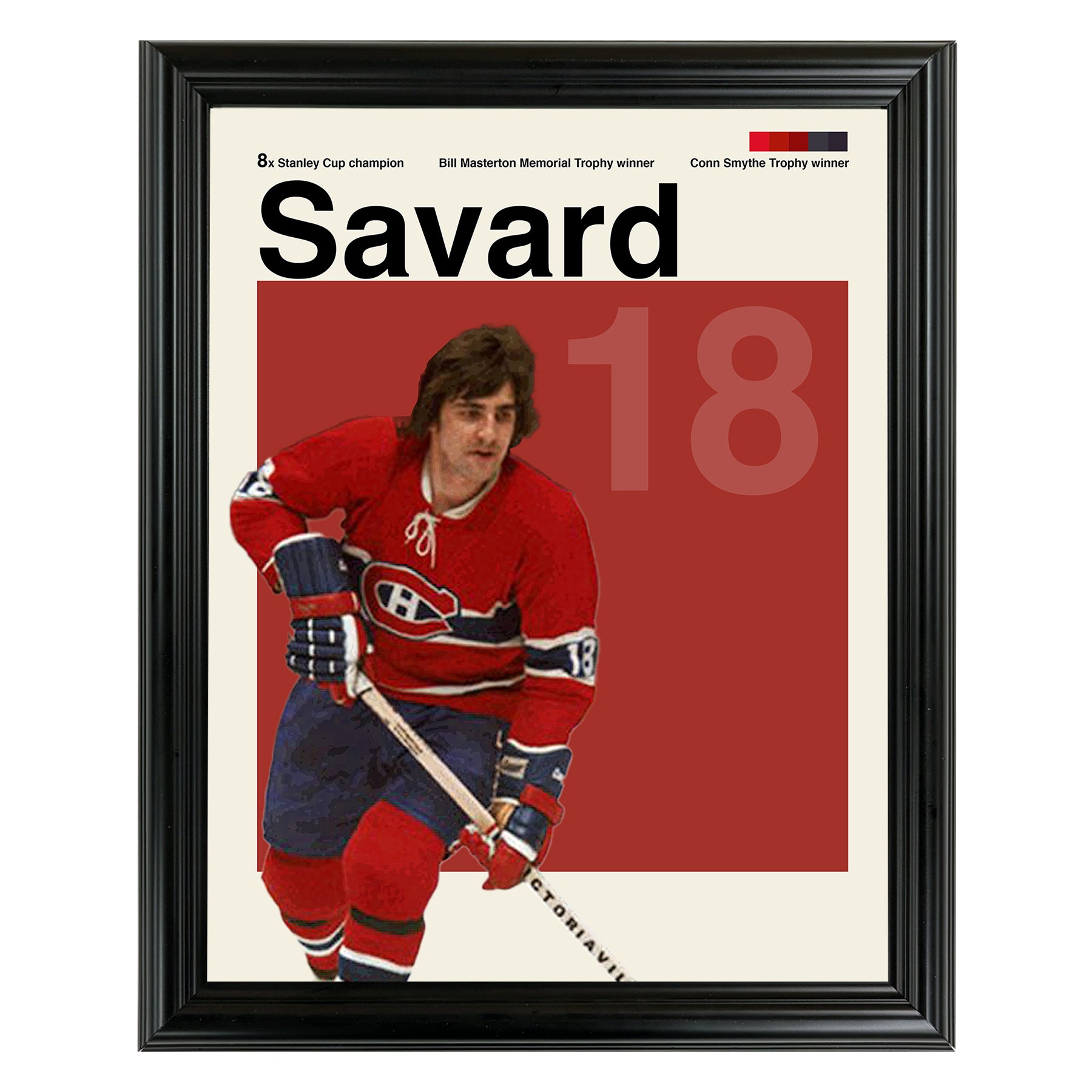 Serge Savard Framed Sports Art Photo by Thomas Maxwell