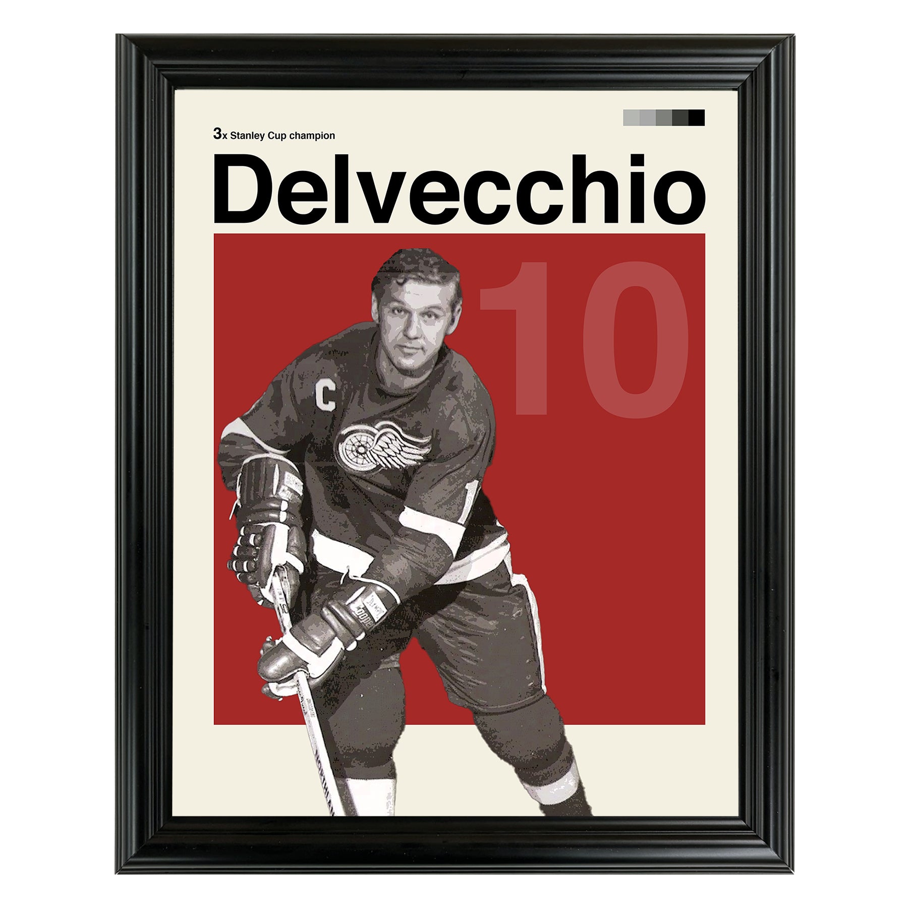 Alex Delvecchio Framed Sports Art Photo by Thomas Maxwell