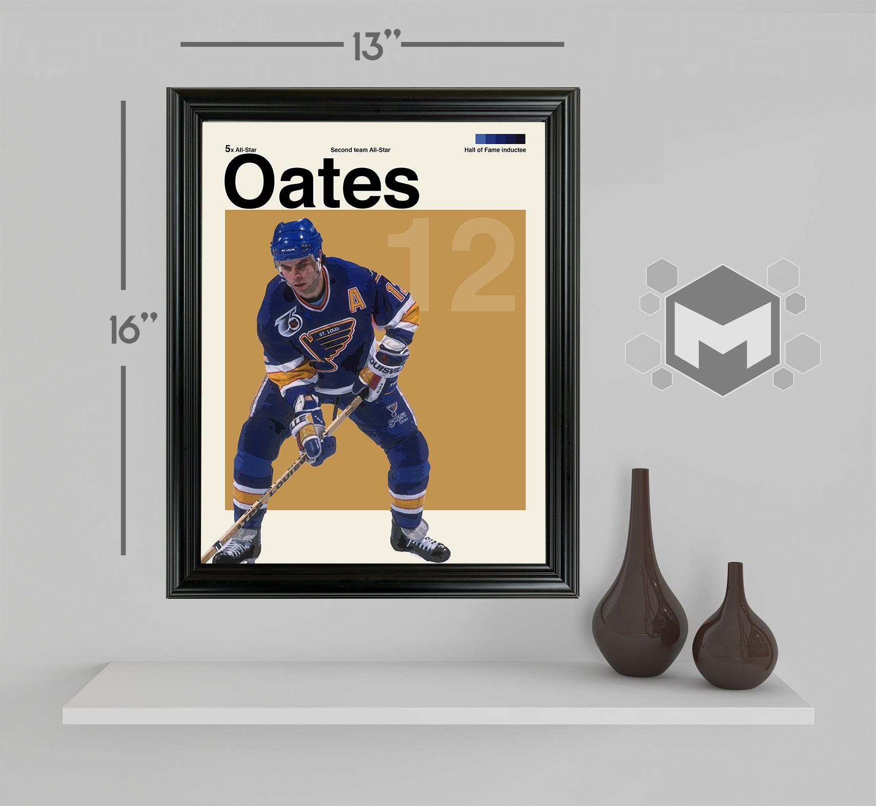 Adam Oates Framed Sports Art Photo by Thomas Maxwell