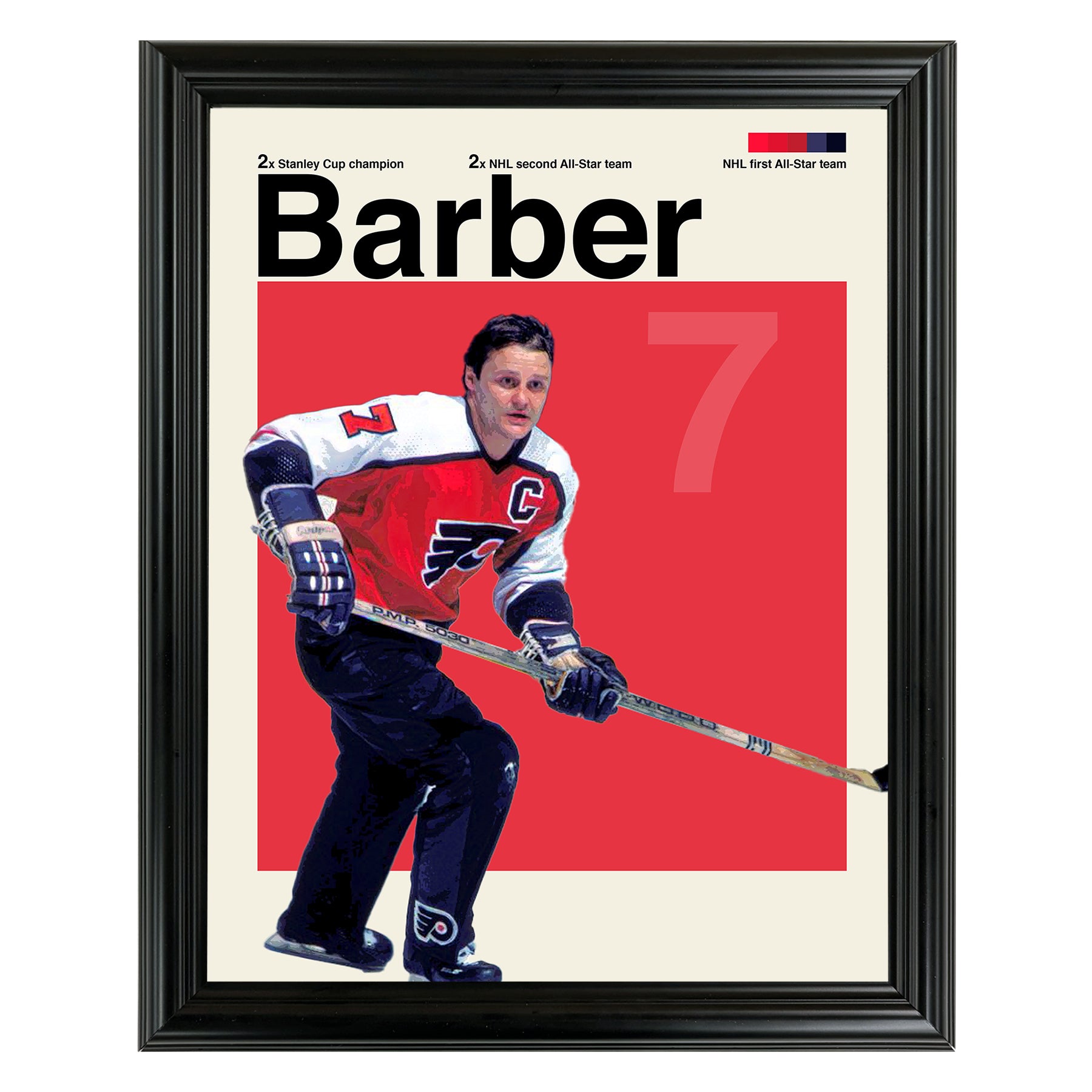 Bill Barber Framed Sports Art Photo by Thomas Maxwell