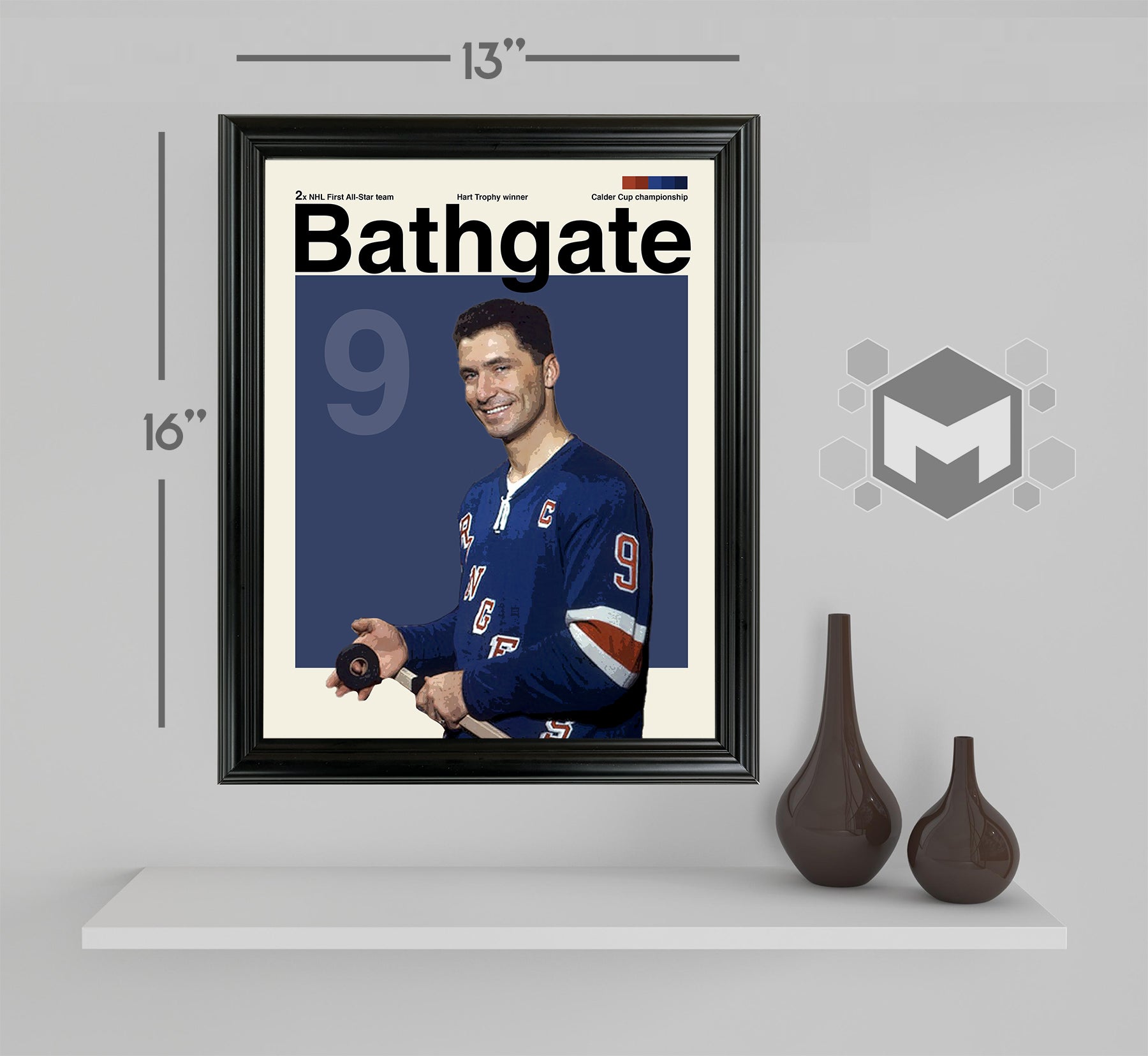 Andy Bathgate Framed Sports Art Photo by Thomas Maxwell