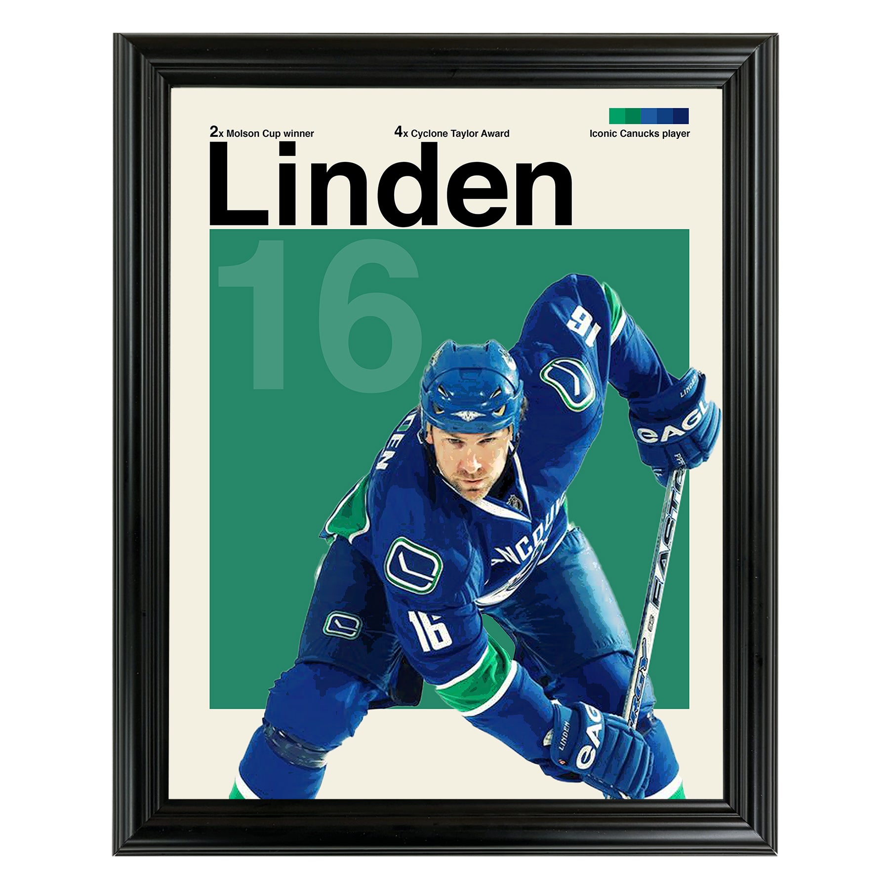 Trevor Linden Framed Sports Art Photo by Thomas Maxwell