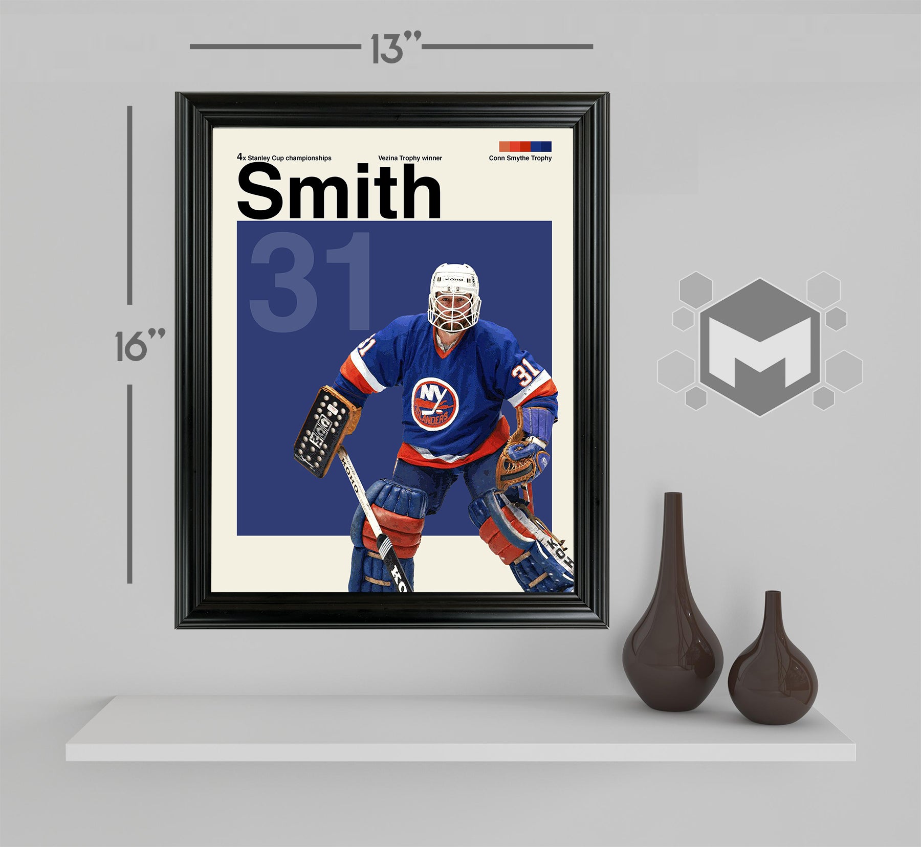 Billy Smith Framed Sports Art Photo by Thomas Maxwell