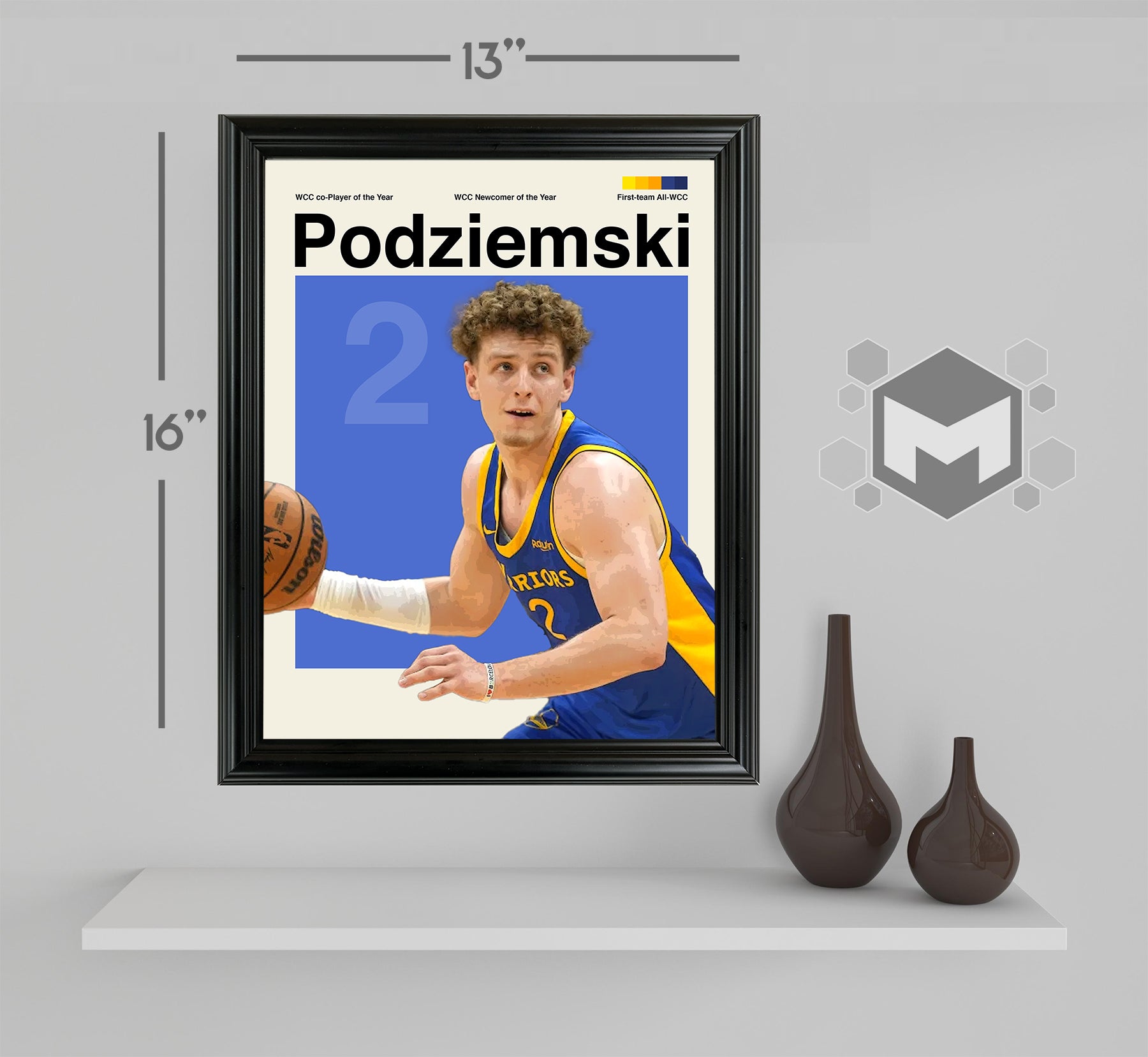 Brandin Podziemski Framed Sports Art Photo by Thomas Maxwell