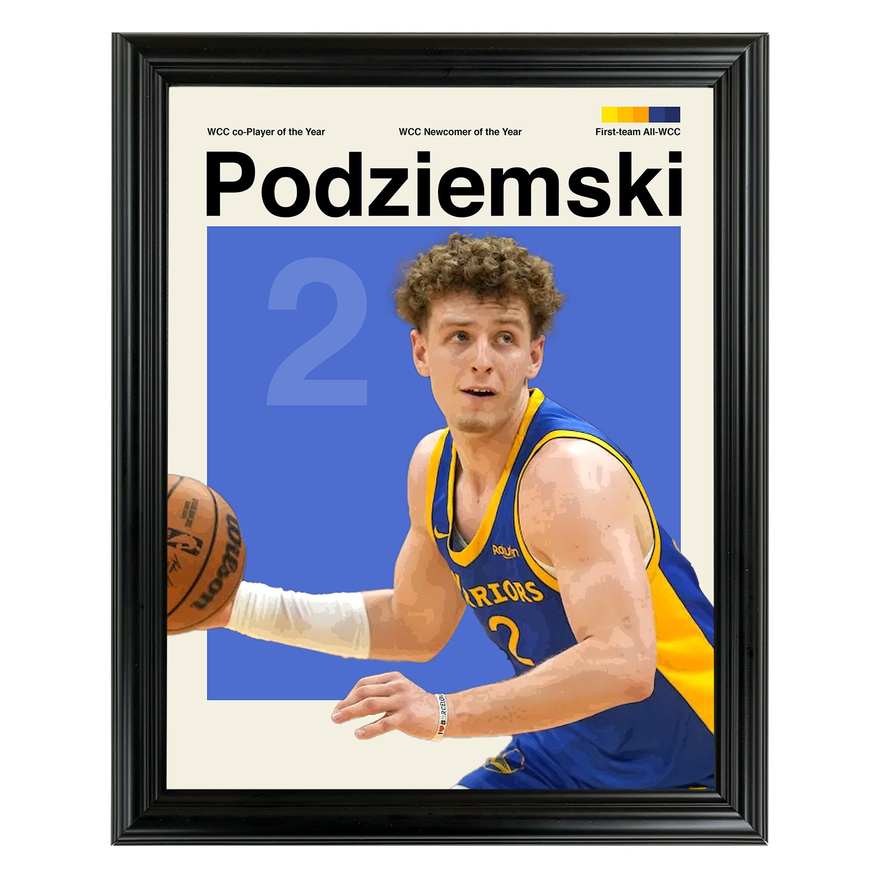 Brandin Podziemski Framed Sports Art Photo by Thomas Maxwell