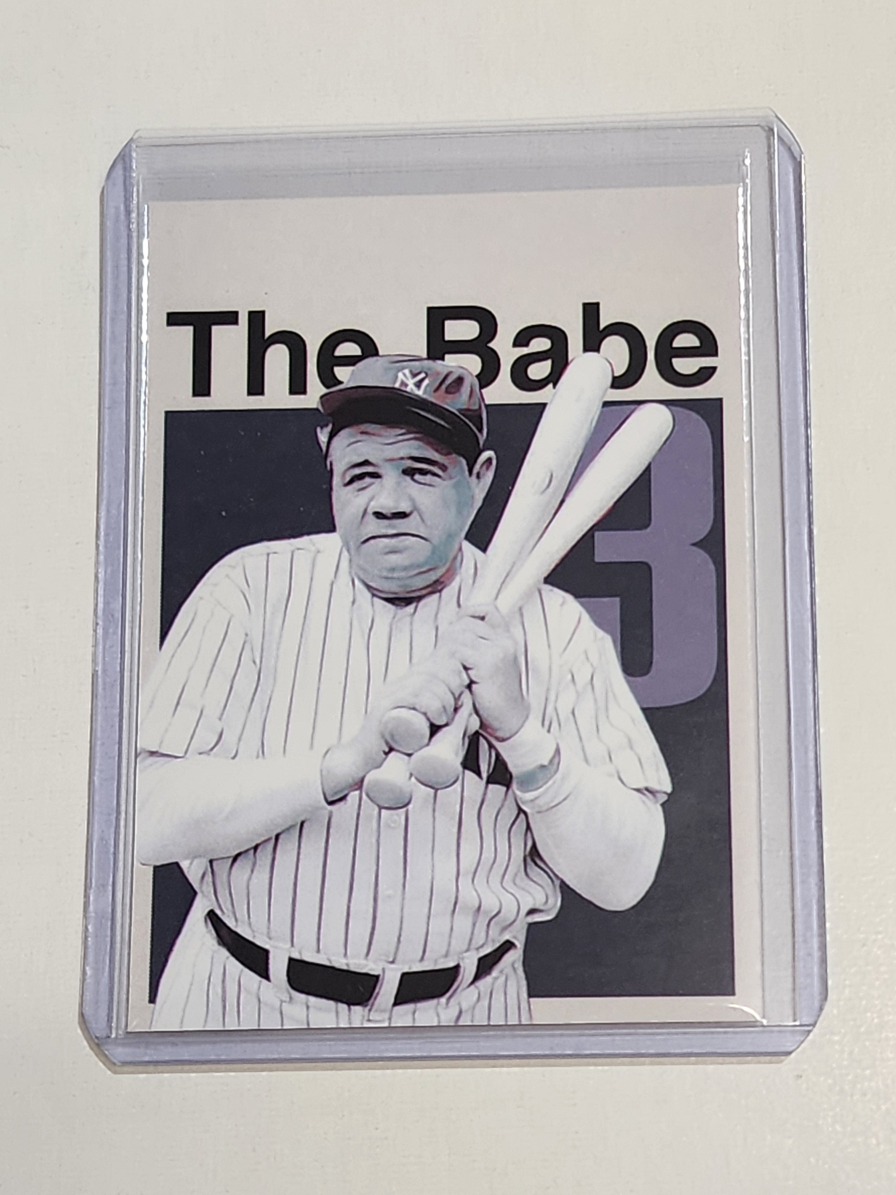 Babe Ruth Artist Signed Baseball Art Card 2/10