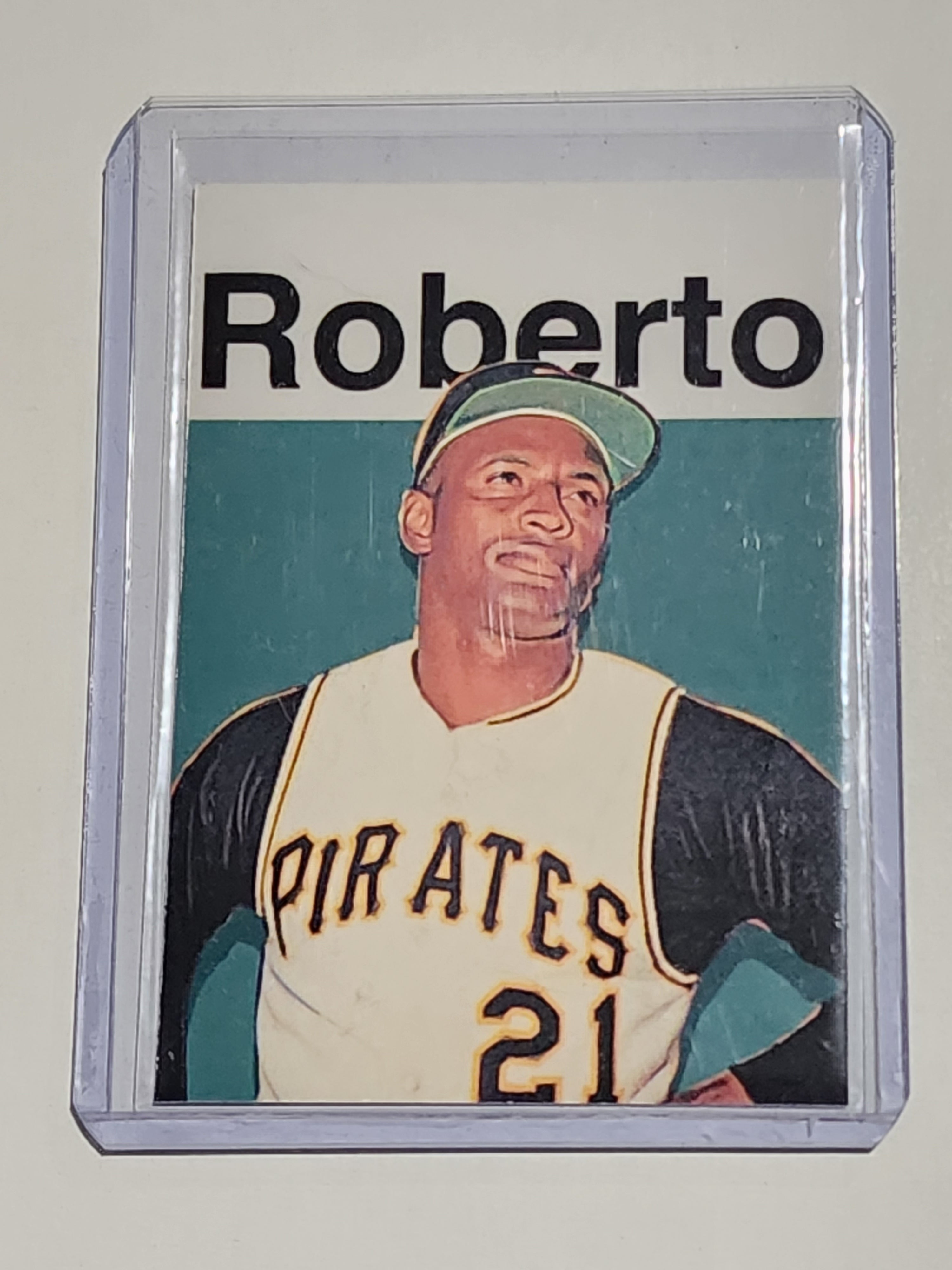 Roberto Clemente Artist Signed Baseball Art Card 3/10