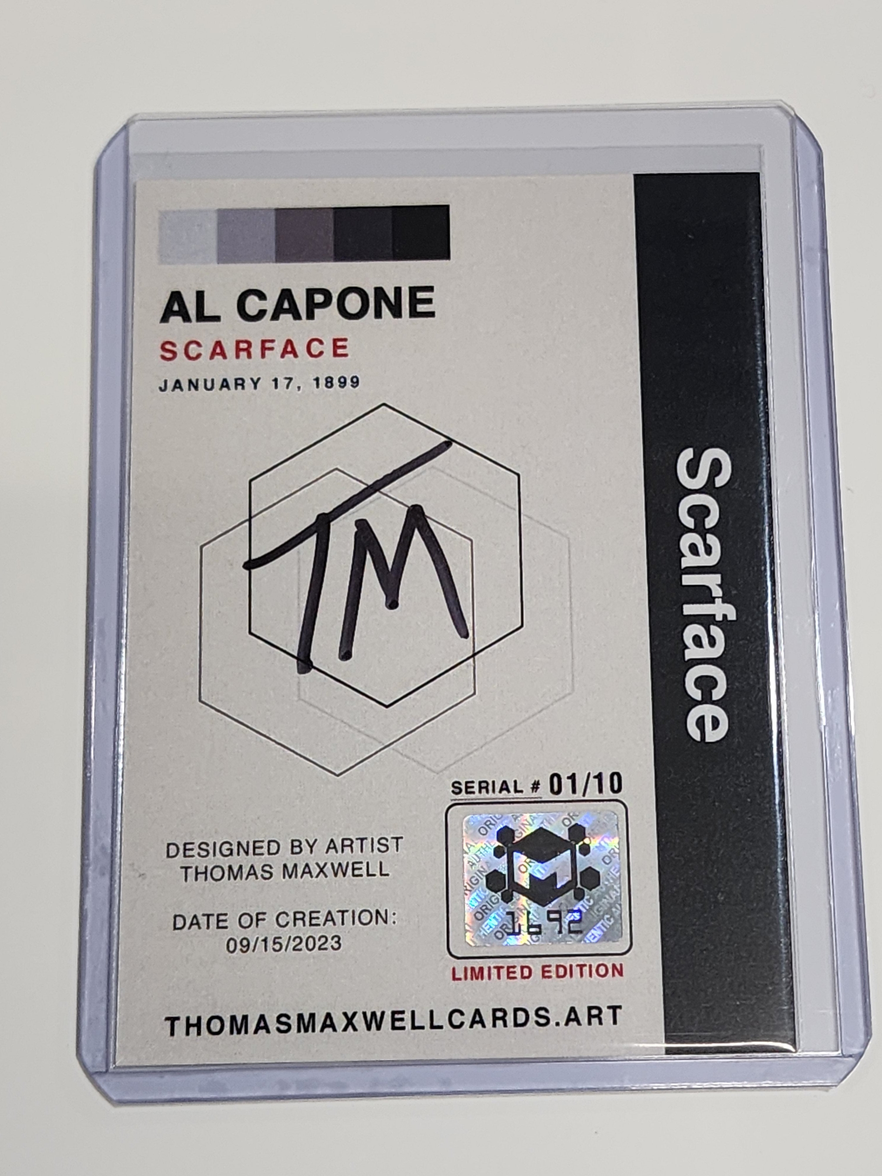 Al Capone Artist Signed Famous & Infamous Art Card 1/10