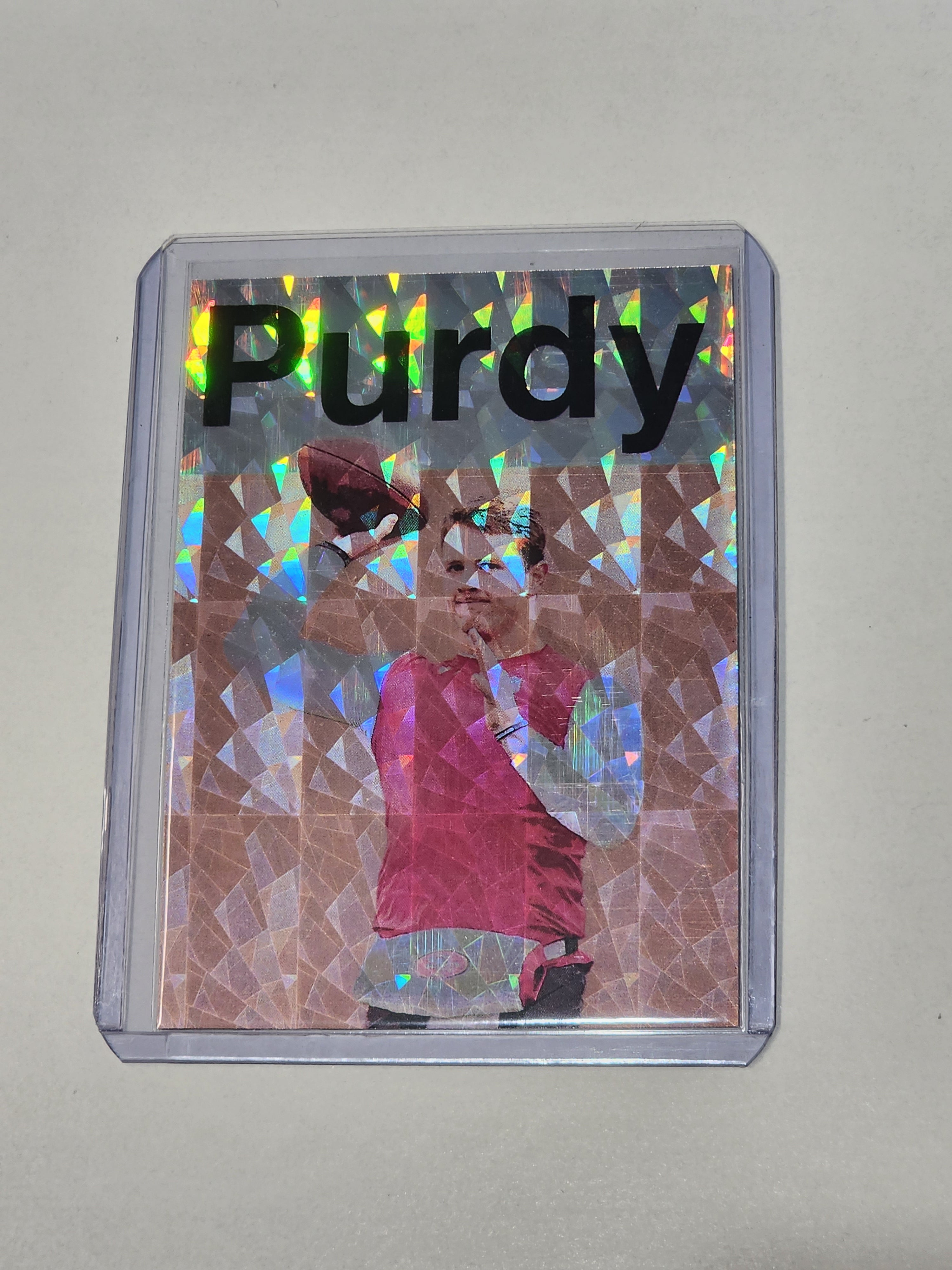 Brock Purdy Artist Signed San Francisco 49ers Refractor Art Card 1/1