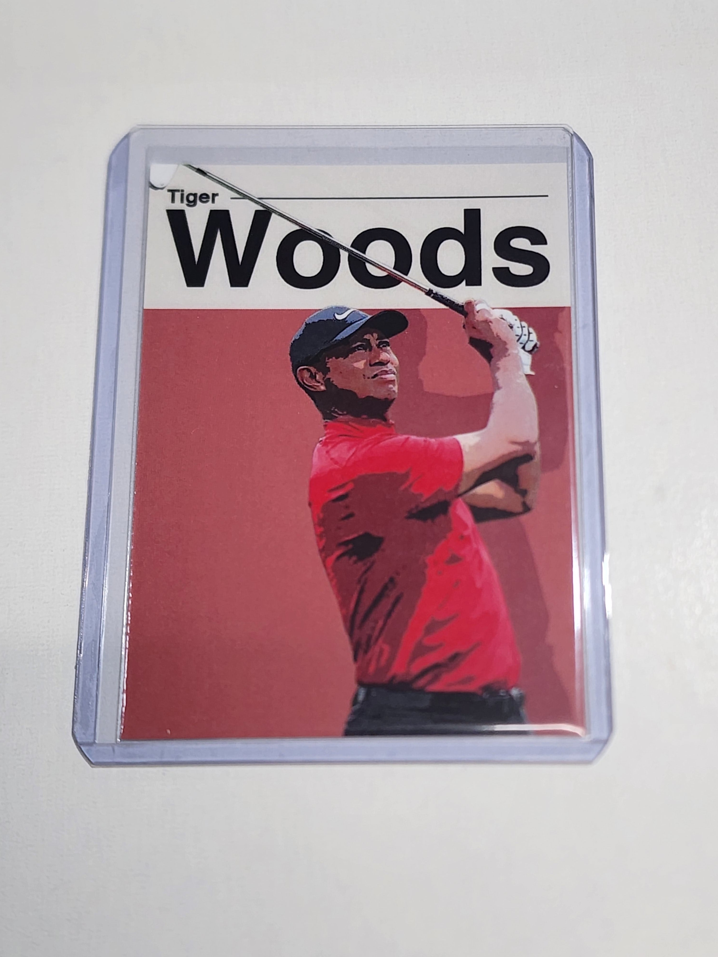 Tiger Woods Artist Signed Golf Art Card 1/10