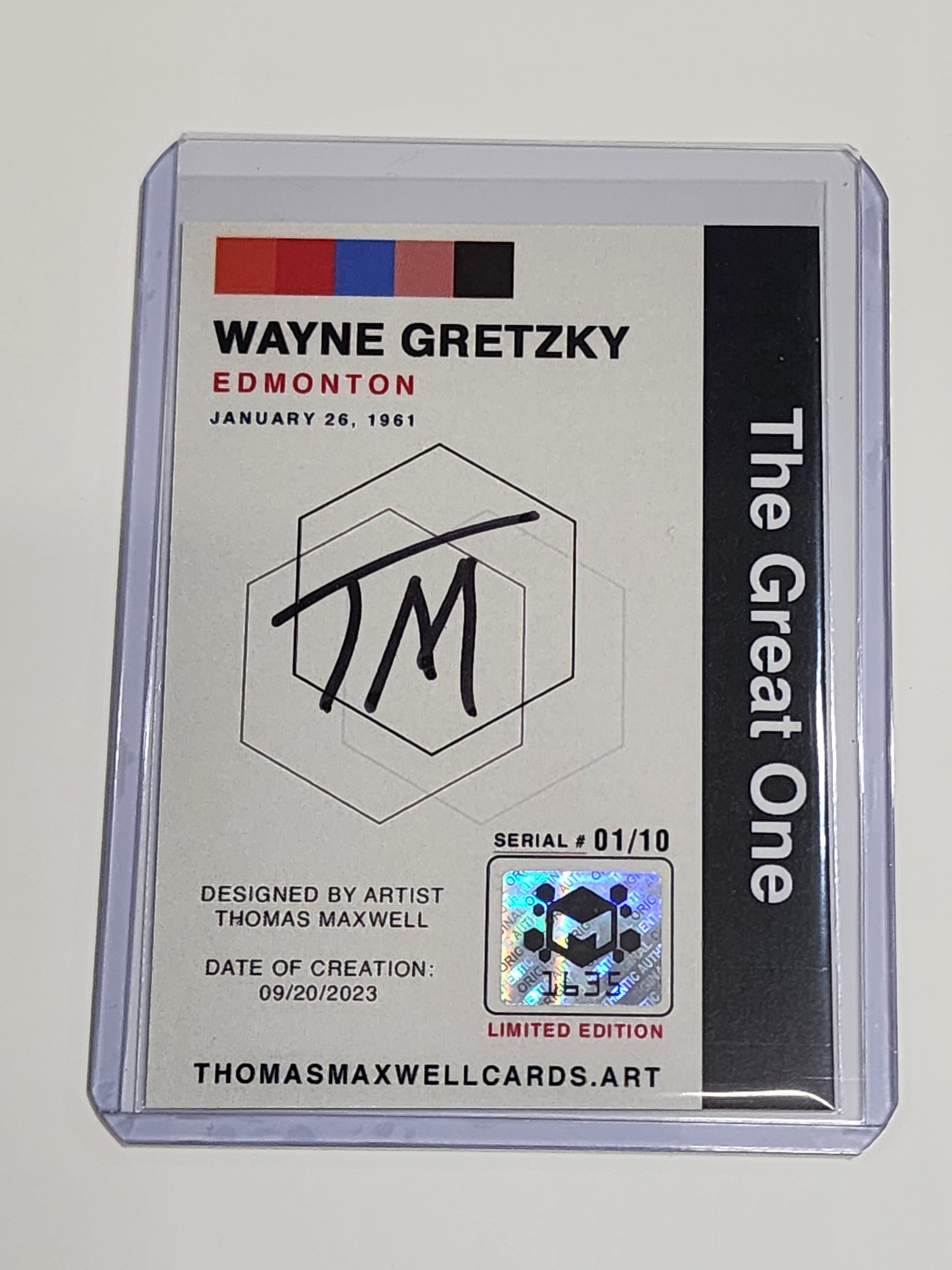 Wayne Gretzky Artist Signed Hockey Art Card 1/10