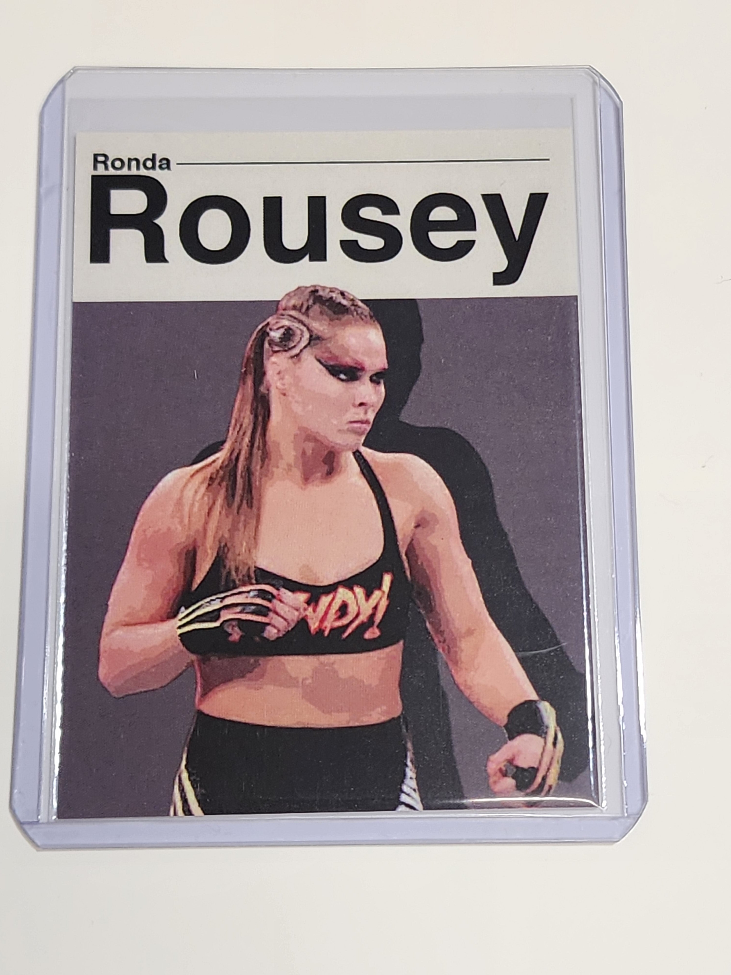 Ronda Rousey Artist Signed MMA Art Card 1/10