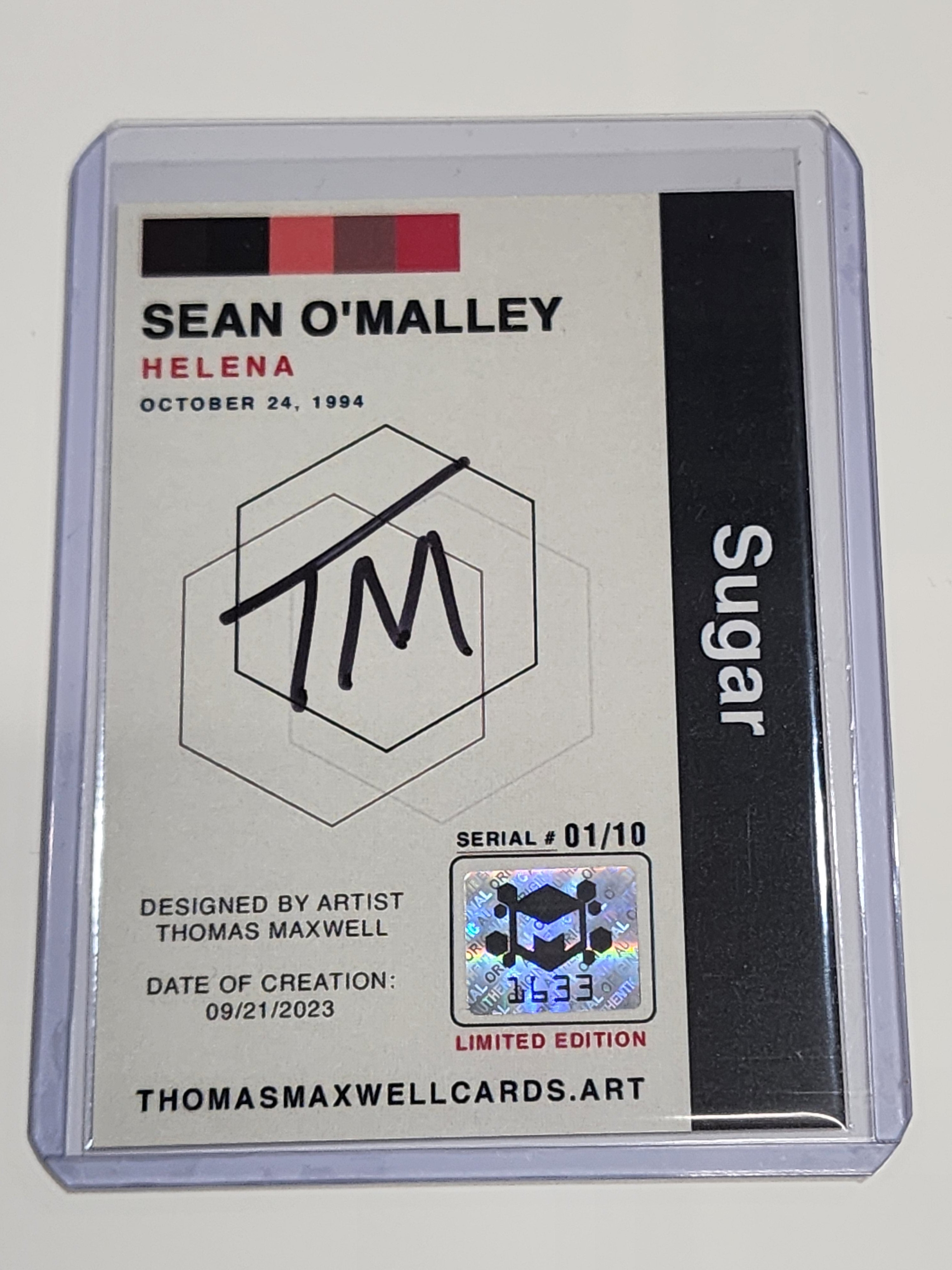 Sean O'Malley Artist Signed MMA Art Card 1/10