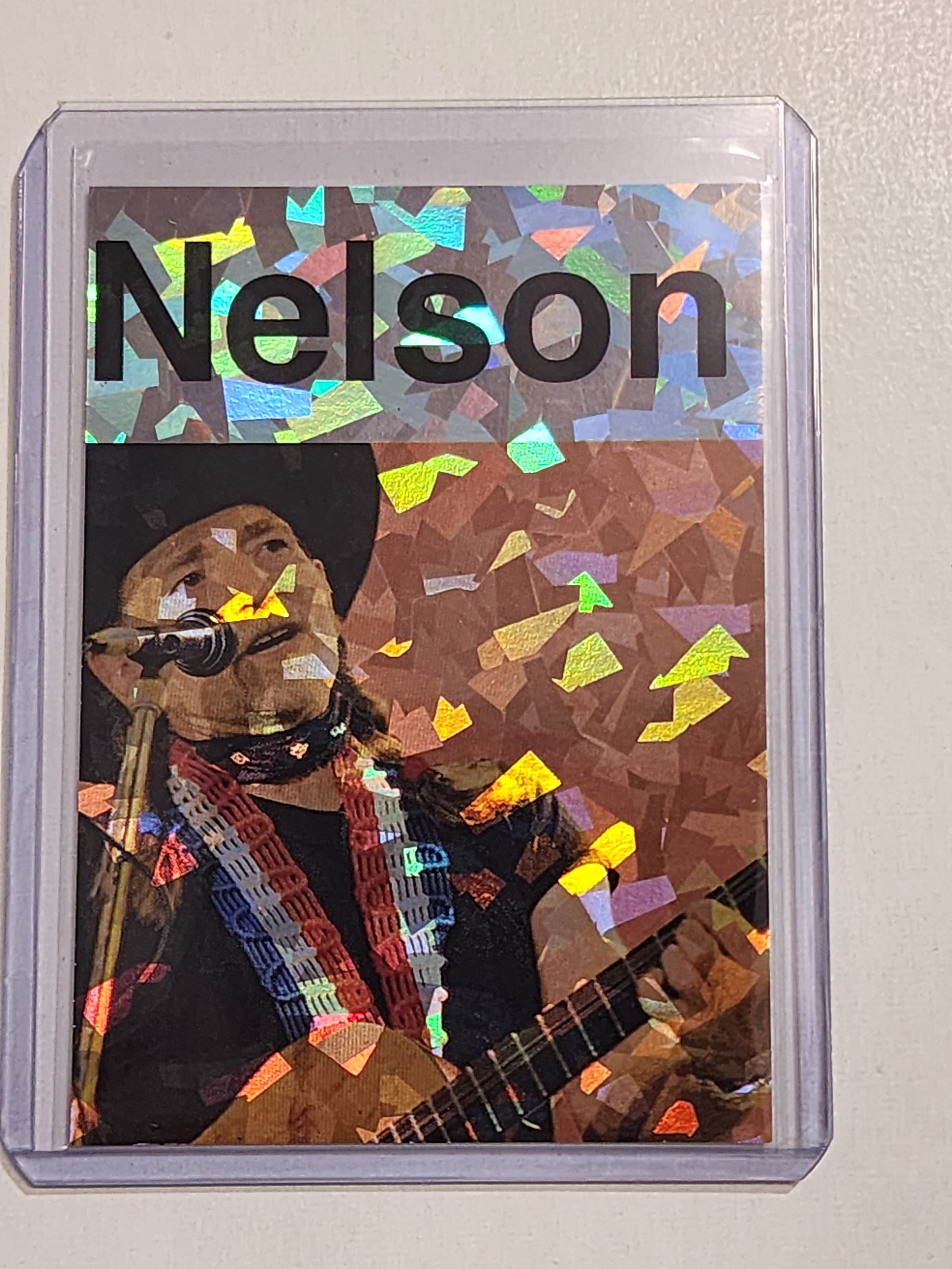 Willie Nelson Artist Signed Music Refractor Art Card 1/1