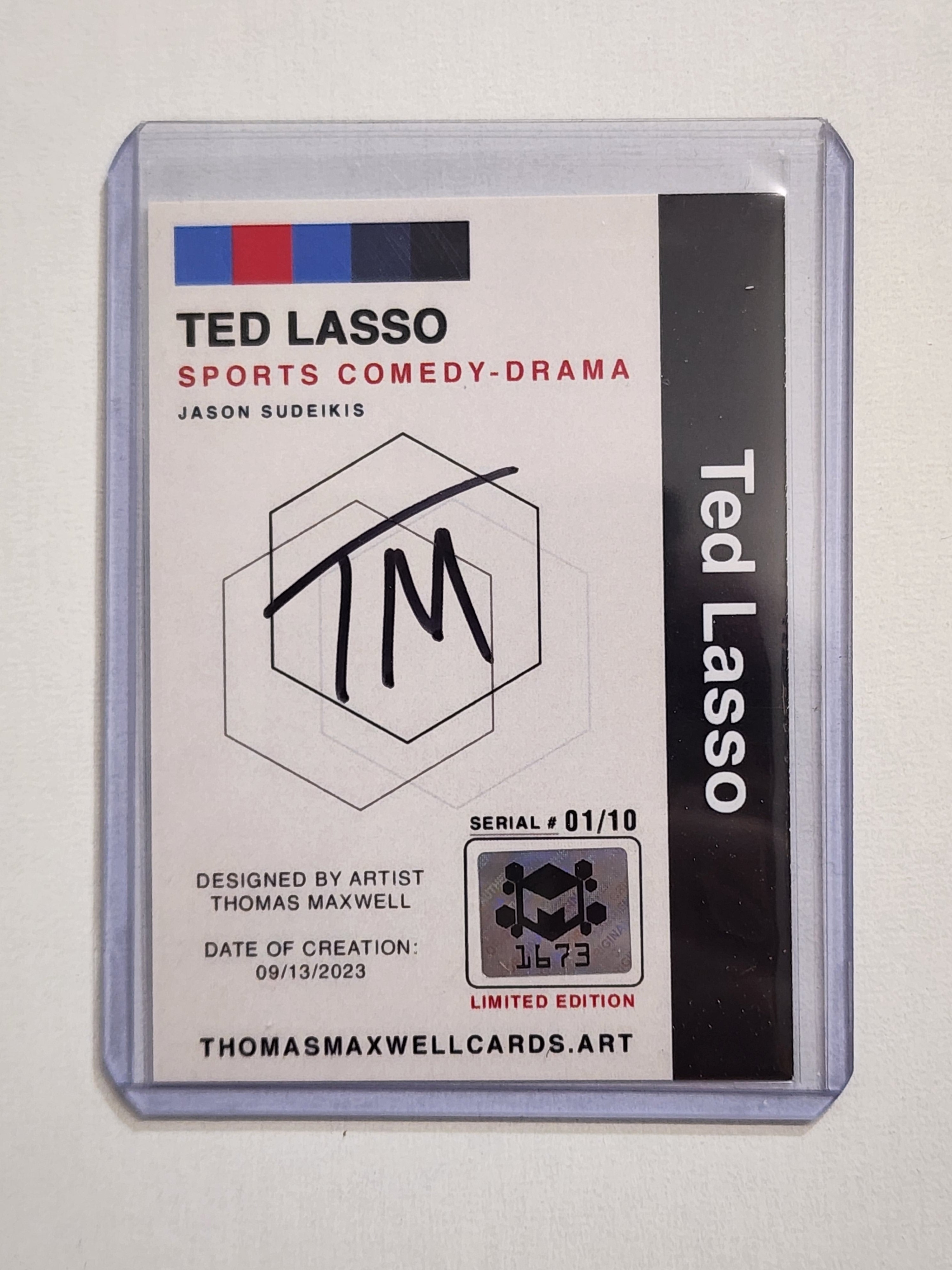 Ted Lasso Artist Signed Ted Lasso Art Card 1/10