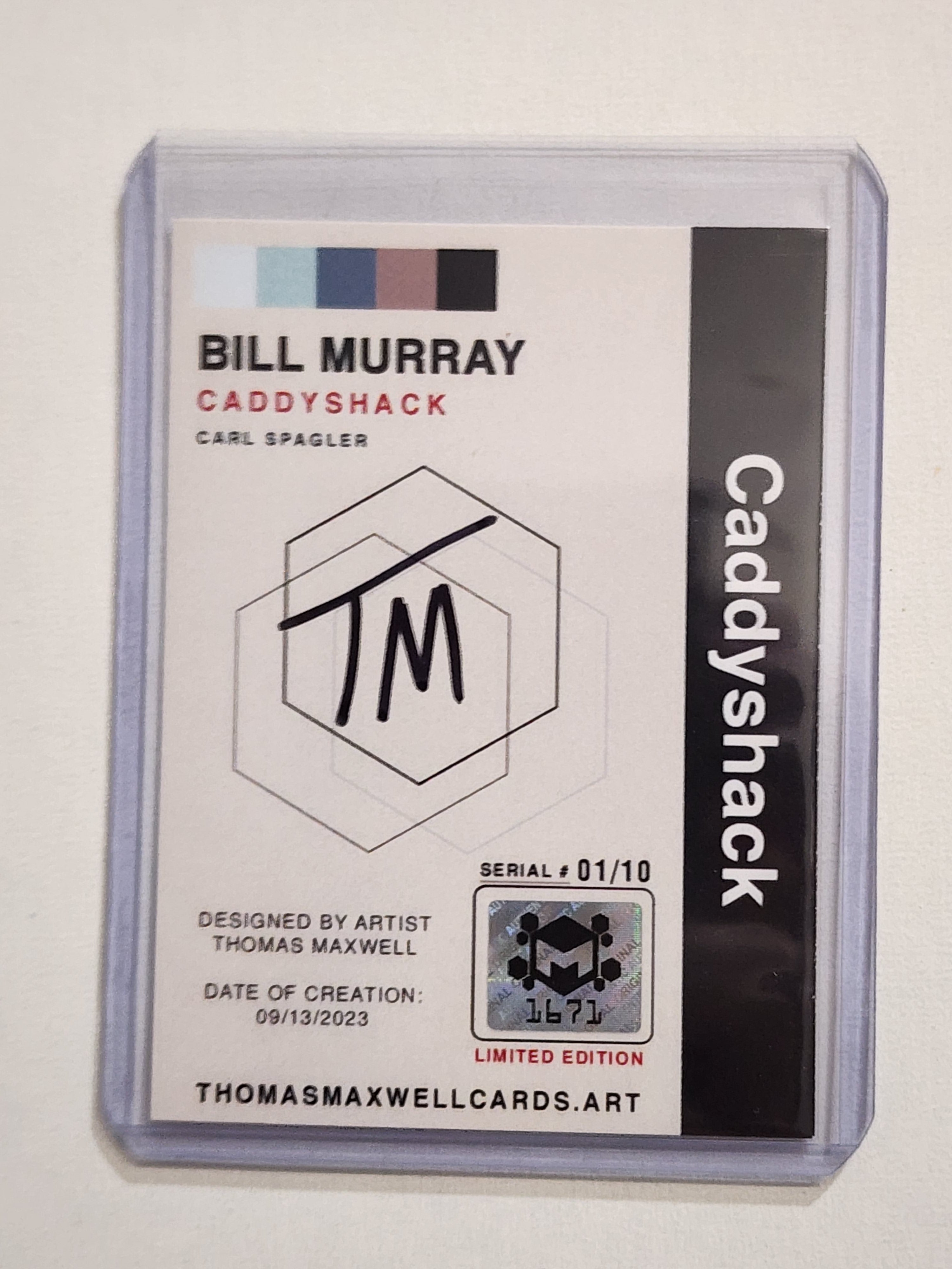 Bill Murray Artist Signed Caddyshack Art Card 1/10