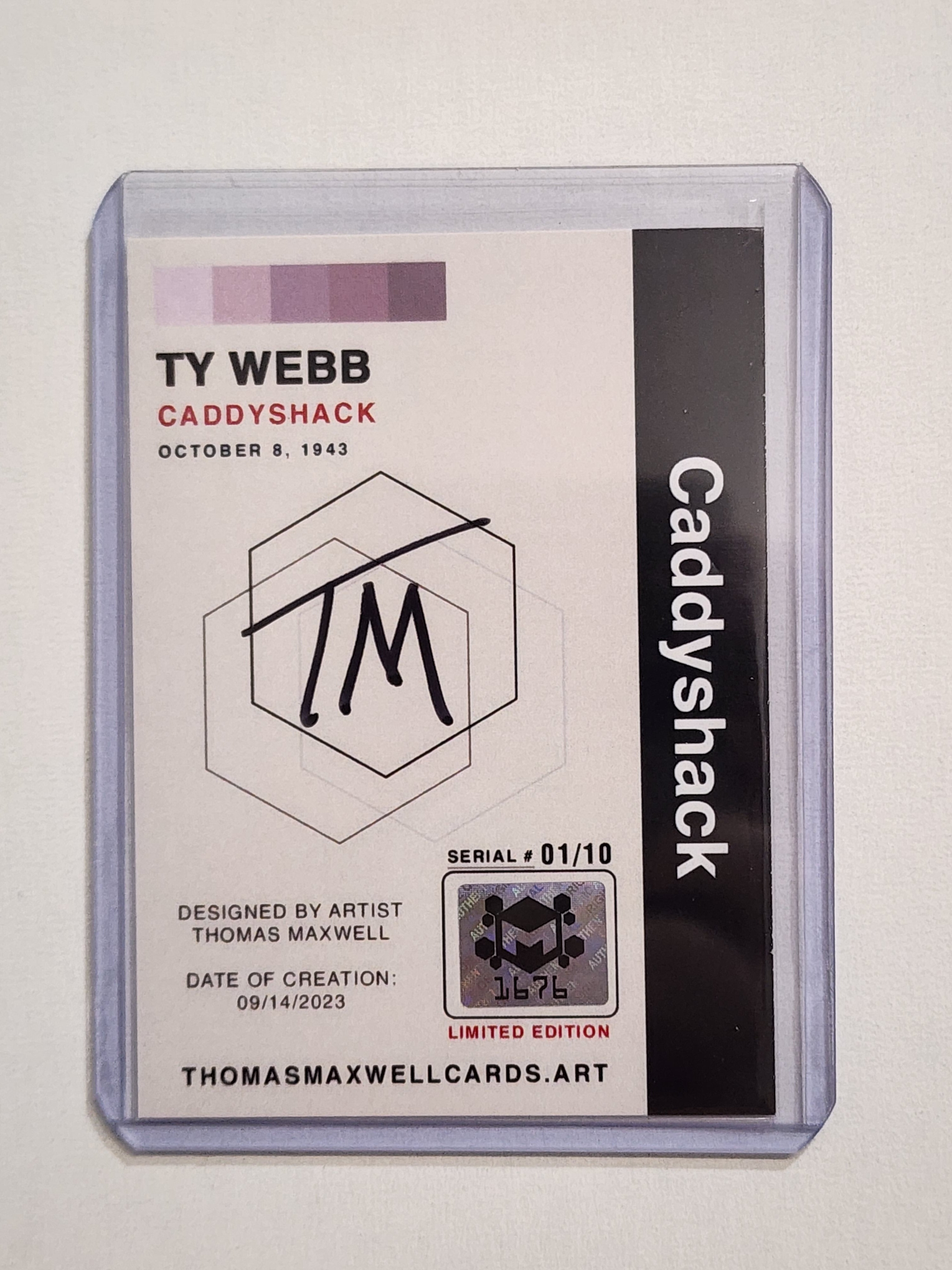 Ty Webb Artist Signed Caddyshack Art Card 1/10