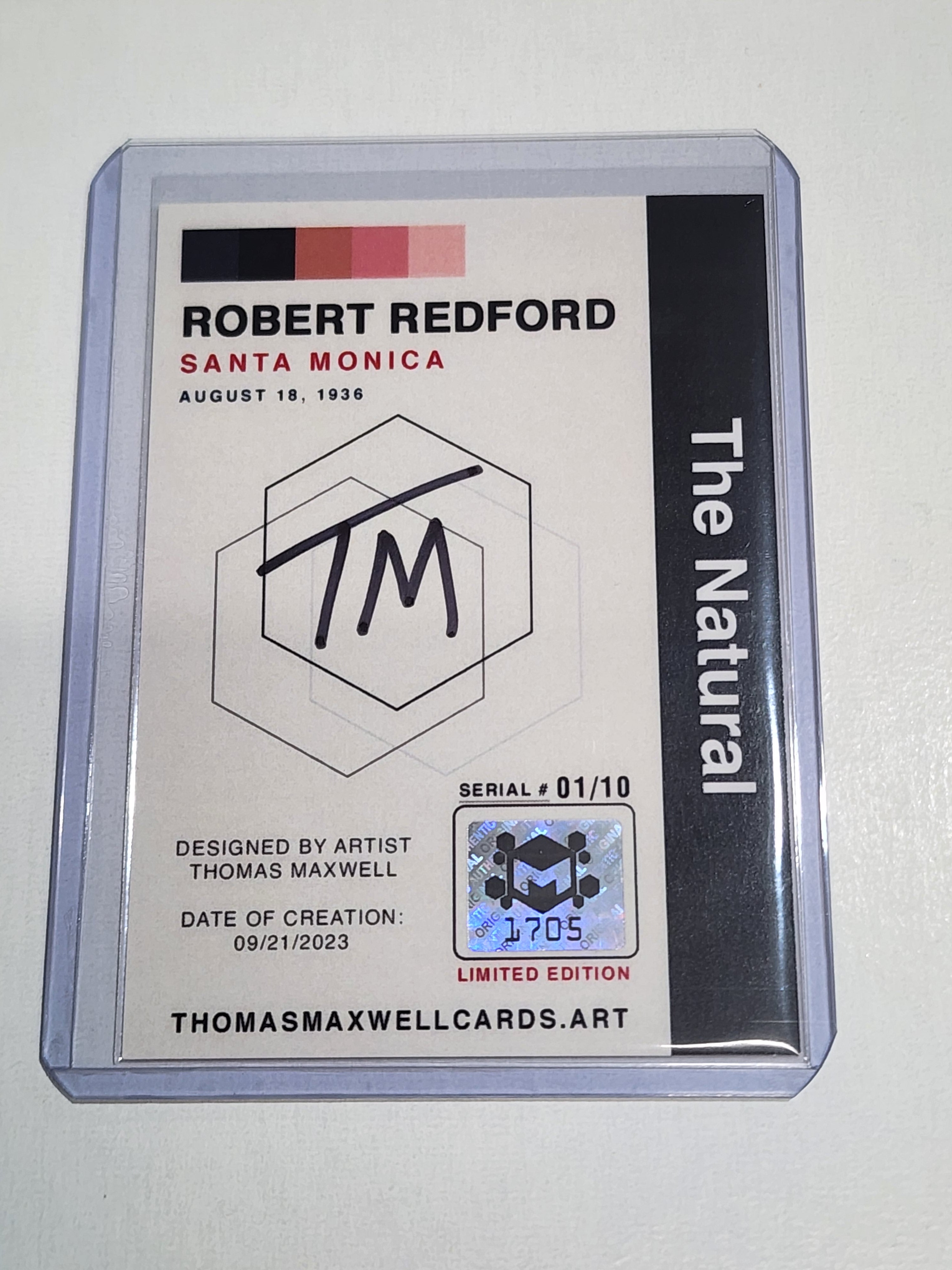 Robert Redford Artist Signed TV/Film Art Card 1/10