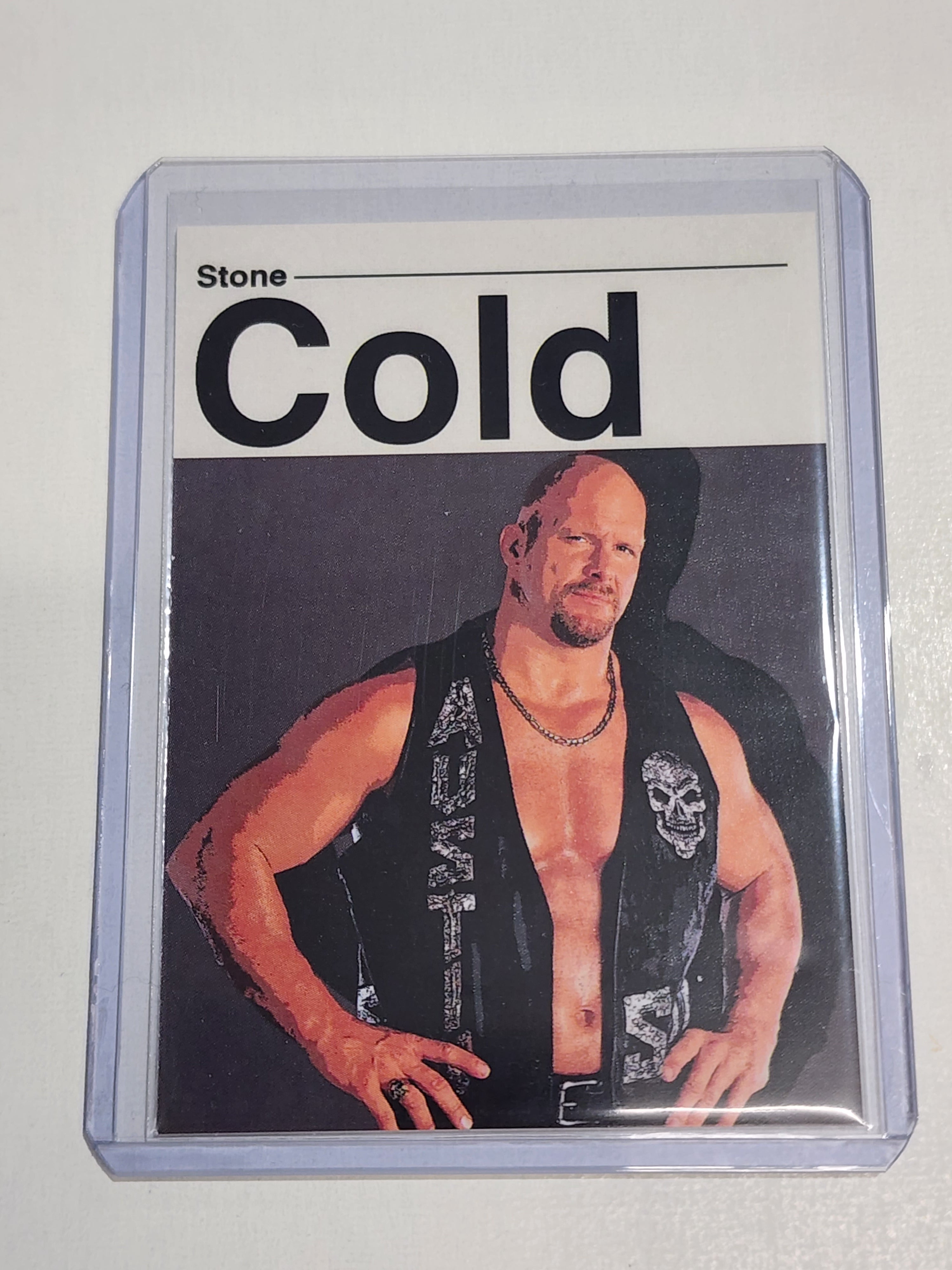 Stone Cold Artist Signed Wrestling Art Card 1/10