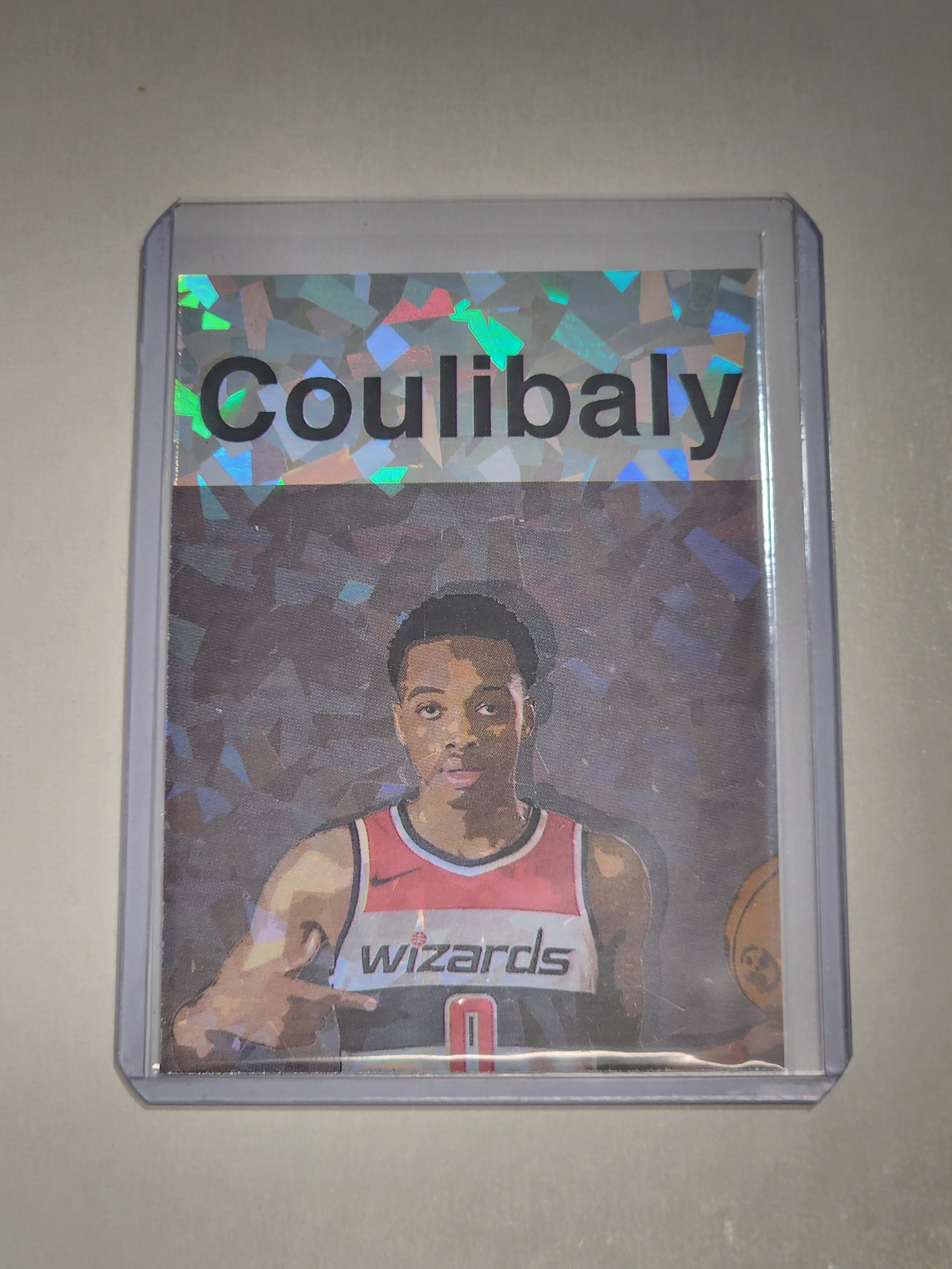 Bilal Coulibaly Artist Signed Washington Wizards Refractor Art Card 1/1