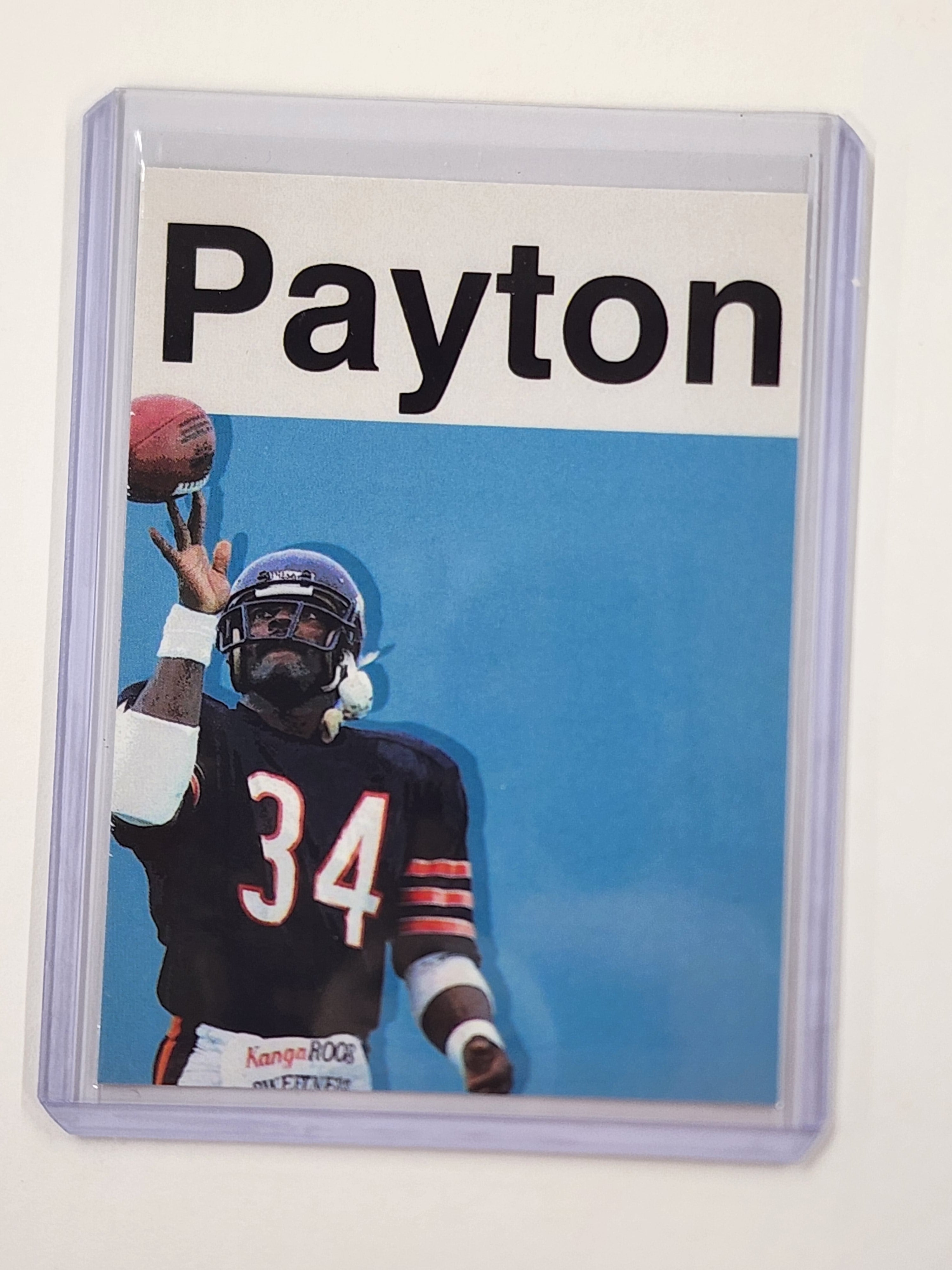 Walter Payton Artist Signed Football Art Card 1/10