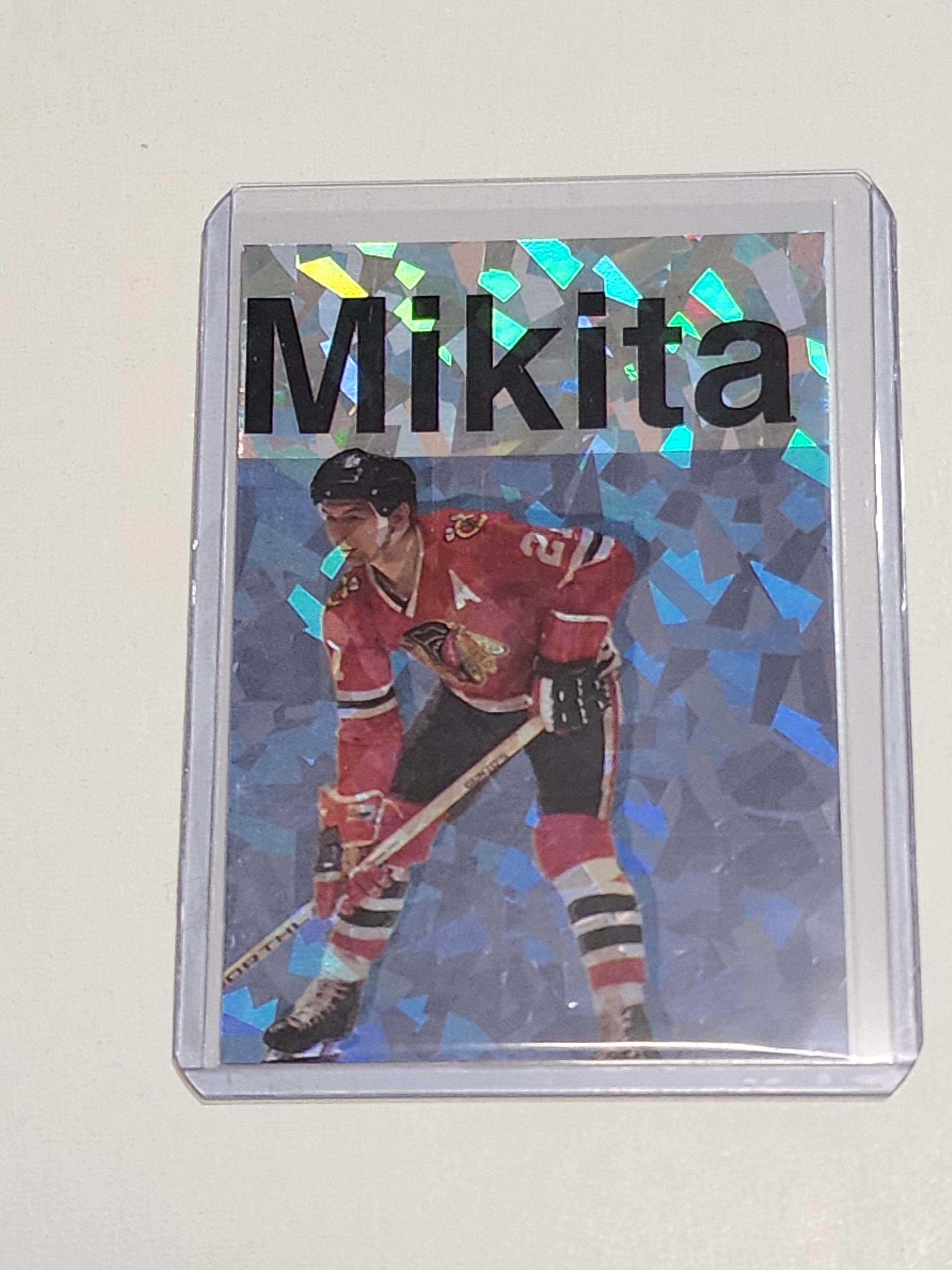 Stan Mikita Artist Chicago Blackhawks TEAM Refractor Art Card 1/1