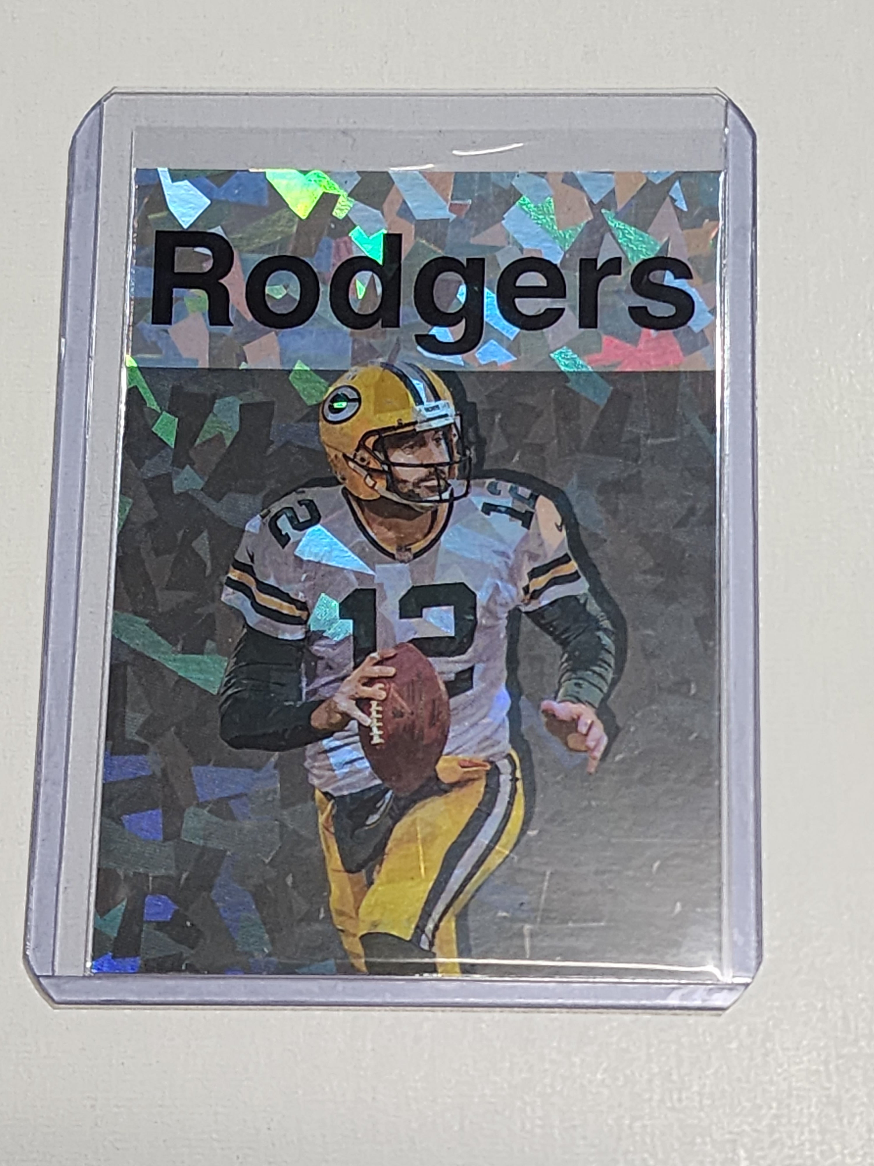 Aaron Rodgers Artist Signed Green Bay Packers Refractor Art Card 1/1