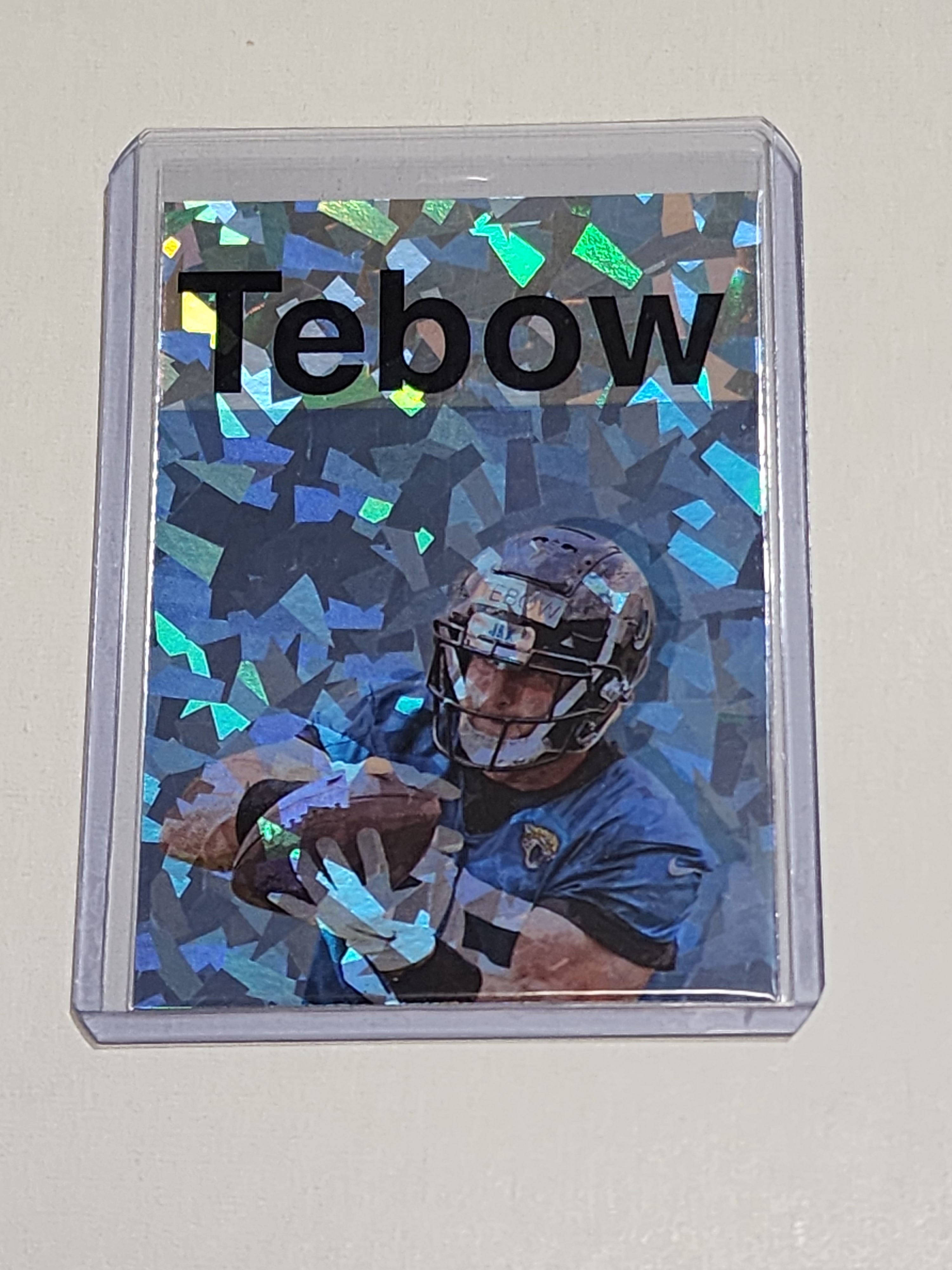 Tim Tebow Artist Signed Jacksonville Jaguars Refractor Art Card 1/1