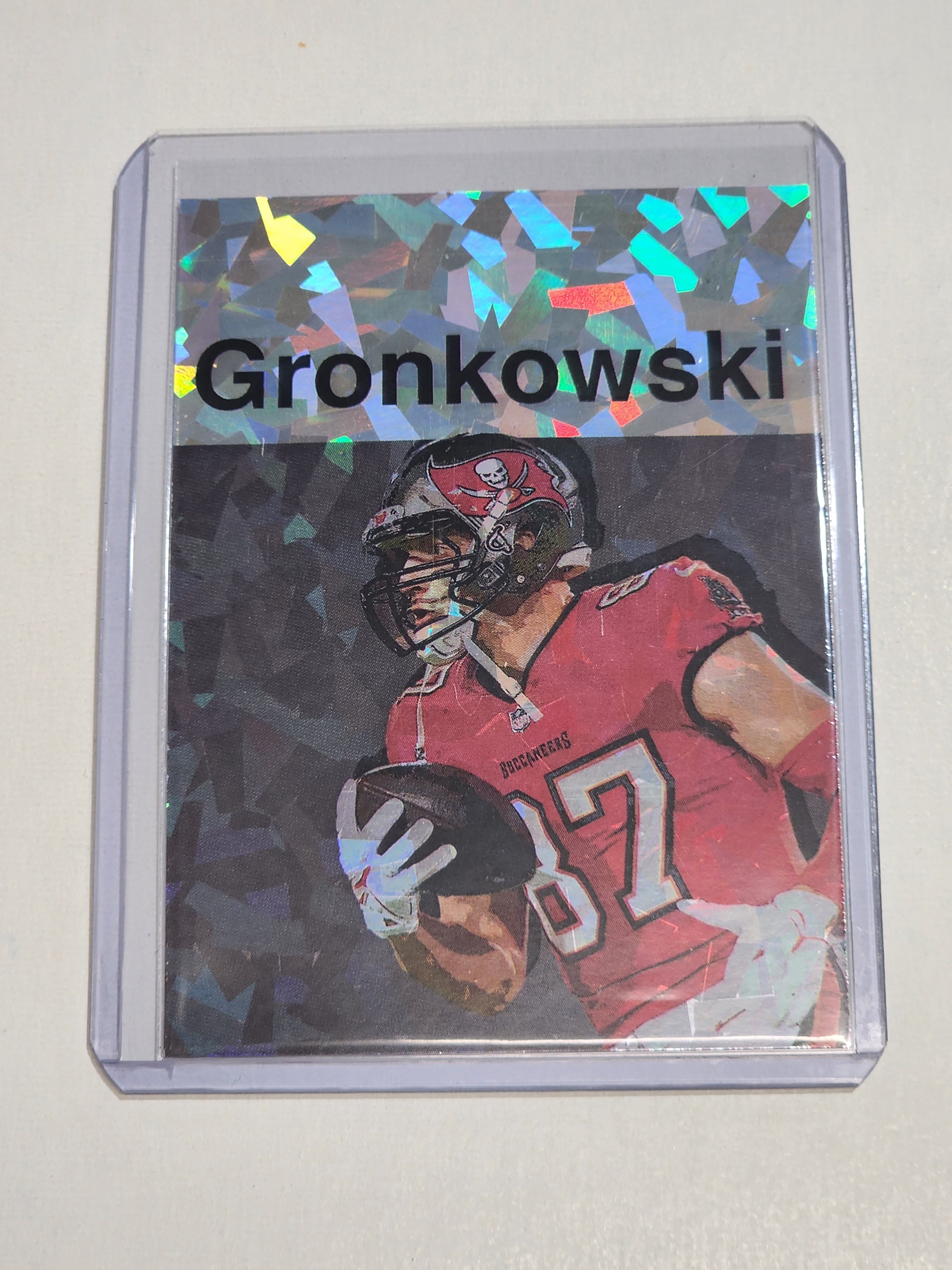 Rob Gronkowski Artist Signed Buccaneers Refractor Art Card 1/1