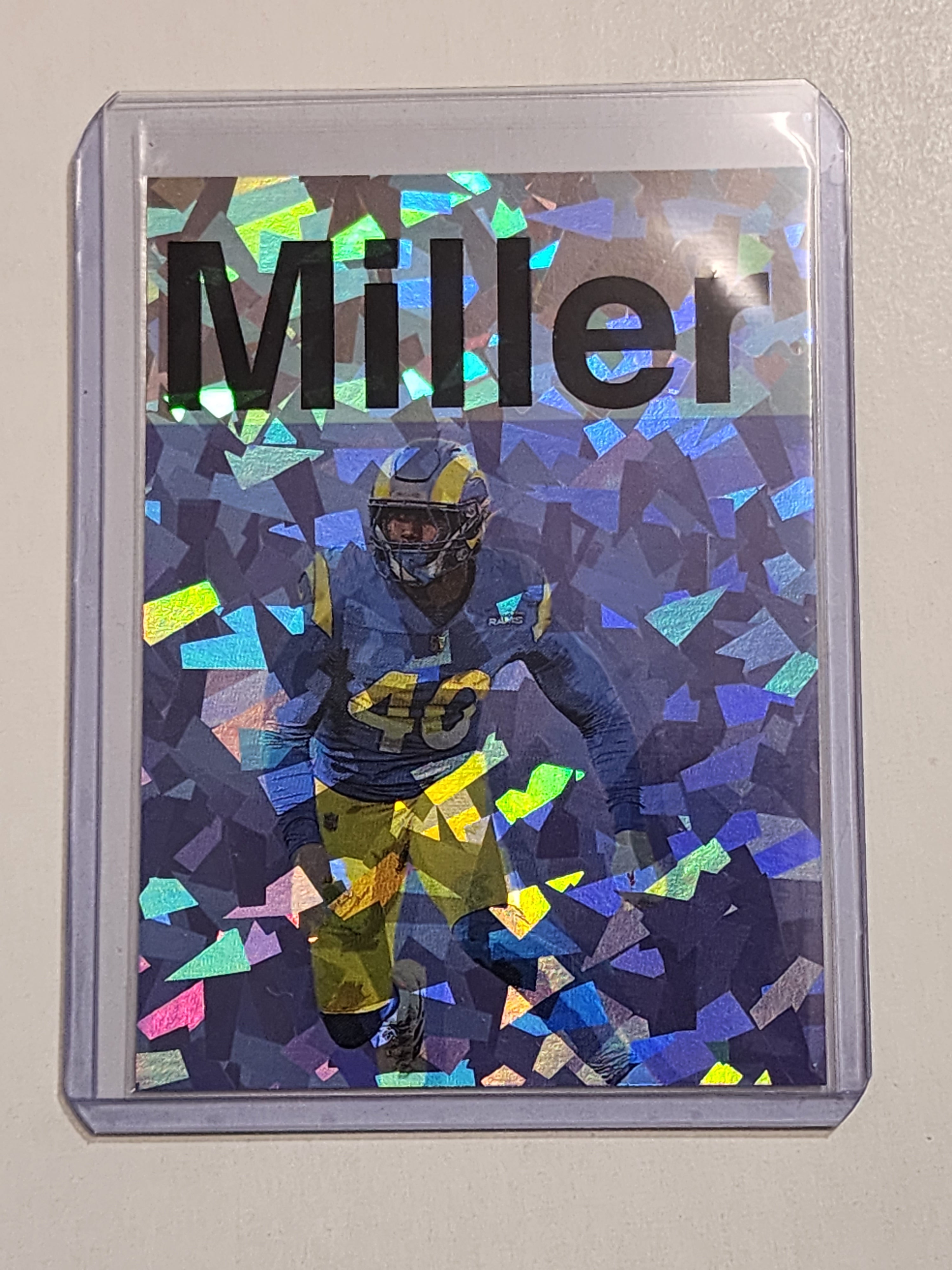 Von Miller Artist Signed LA Rams Refractor Art Card 1/1