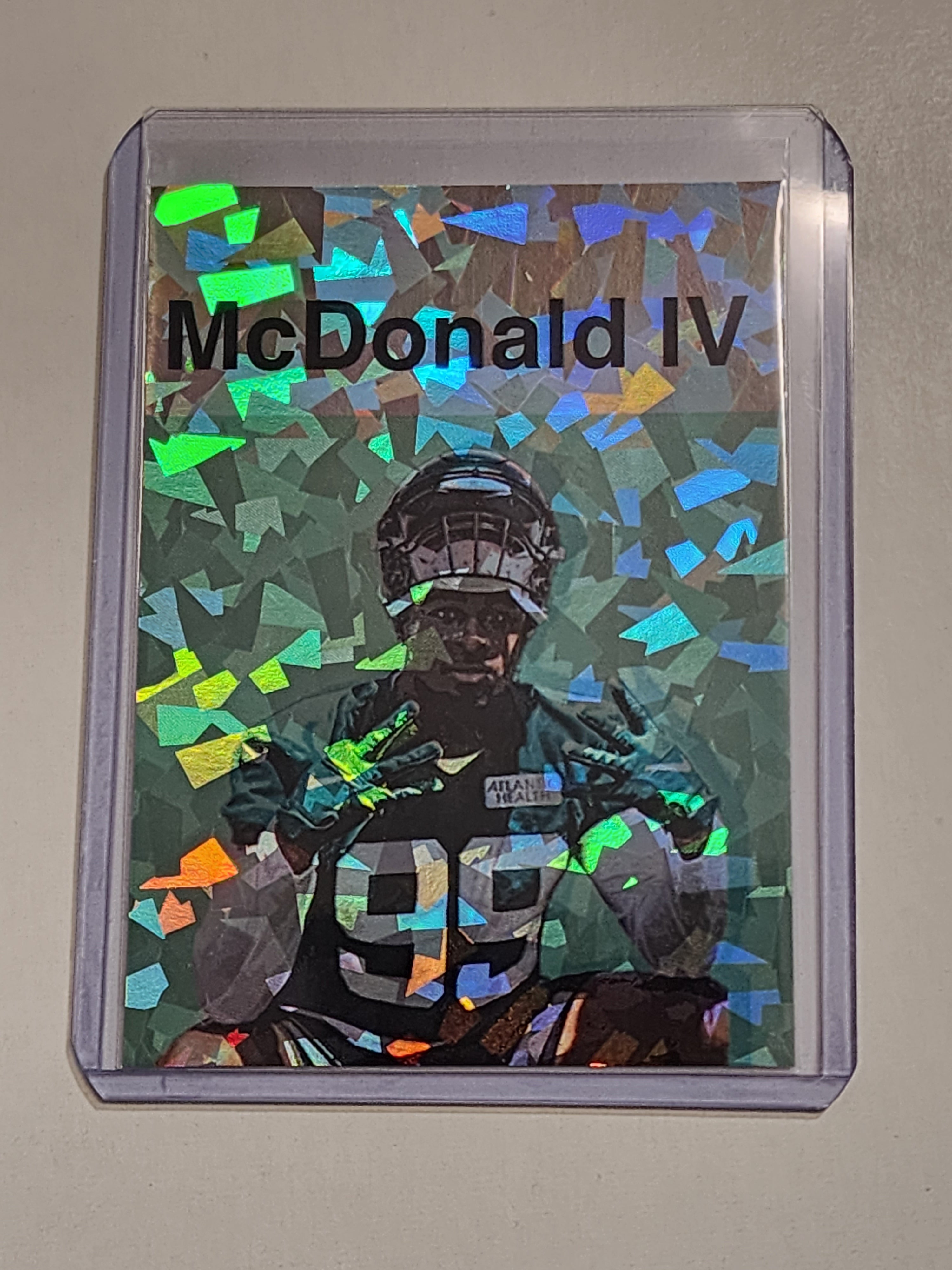 Will McDonald IV Artist Signed New York Jets Refractor Art Card 1/1