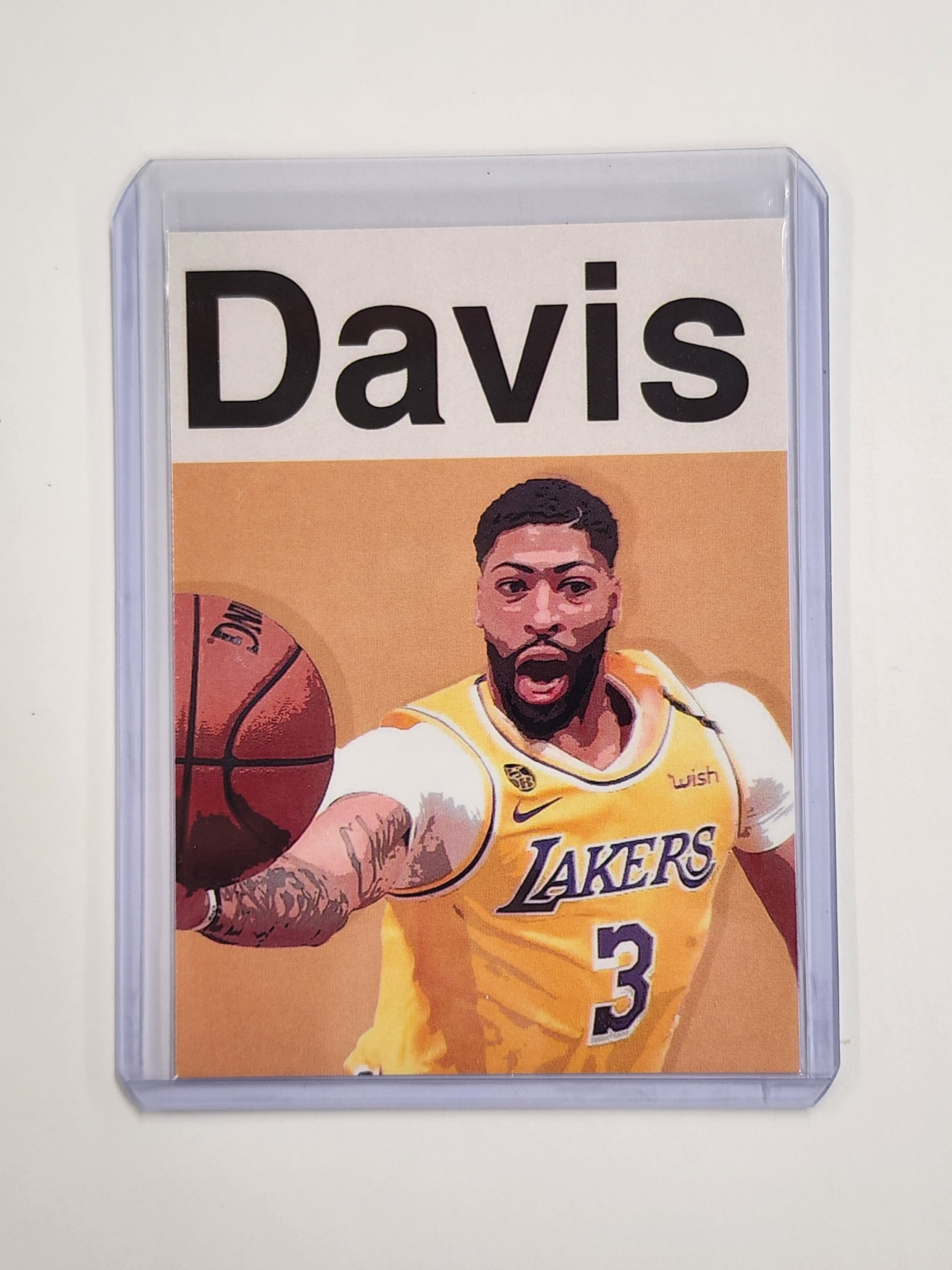 Anthony Davis Artist Signed Basketball Art Card 1/10