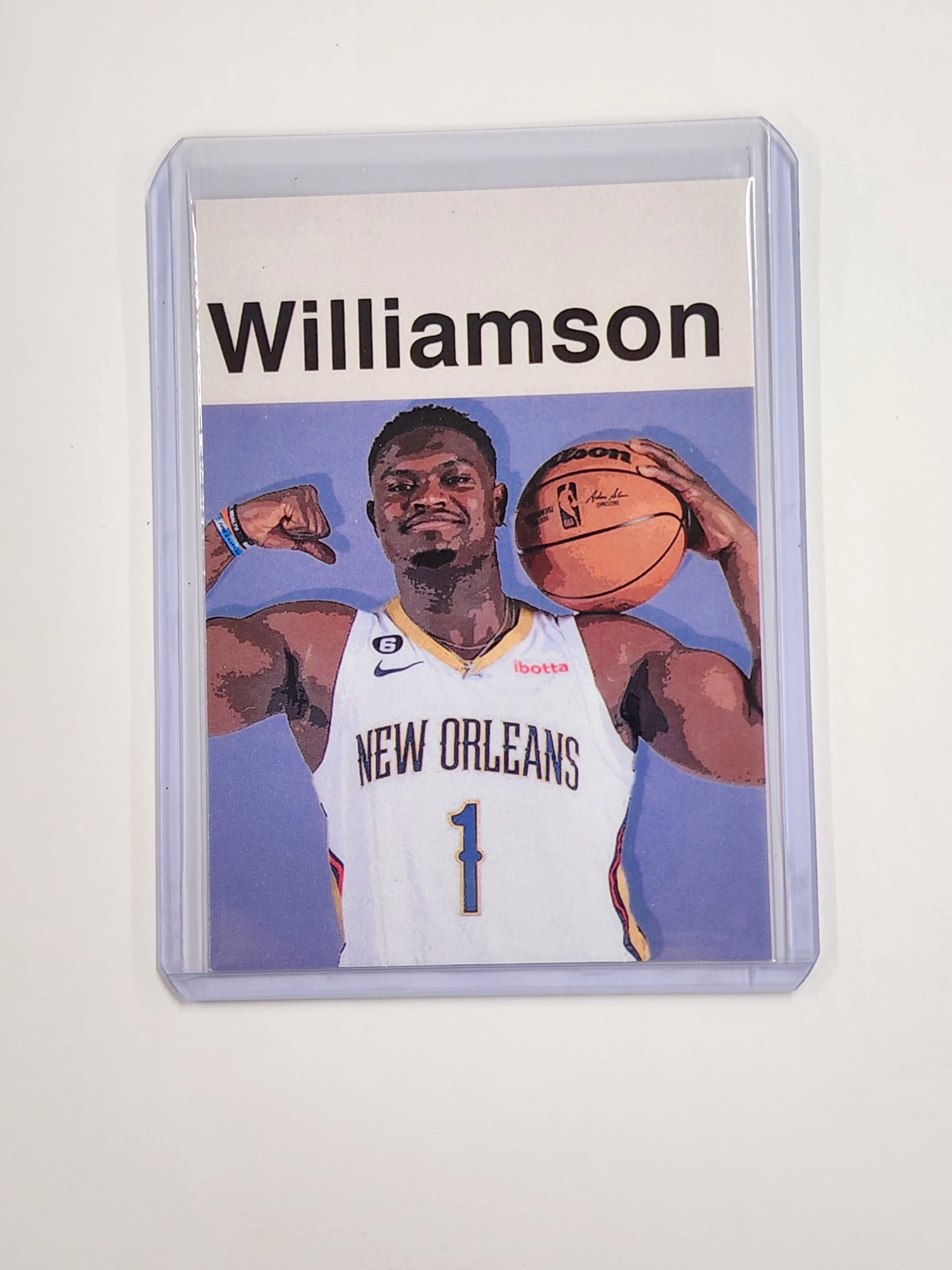 Zion Williamson Artist Signed Basketball Art Card 1/10