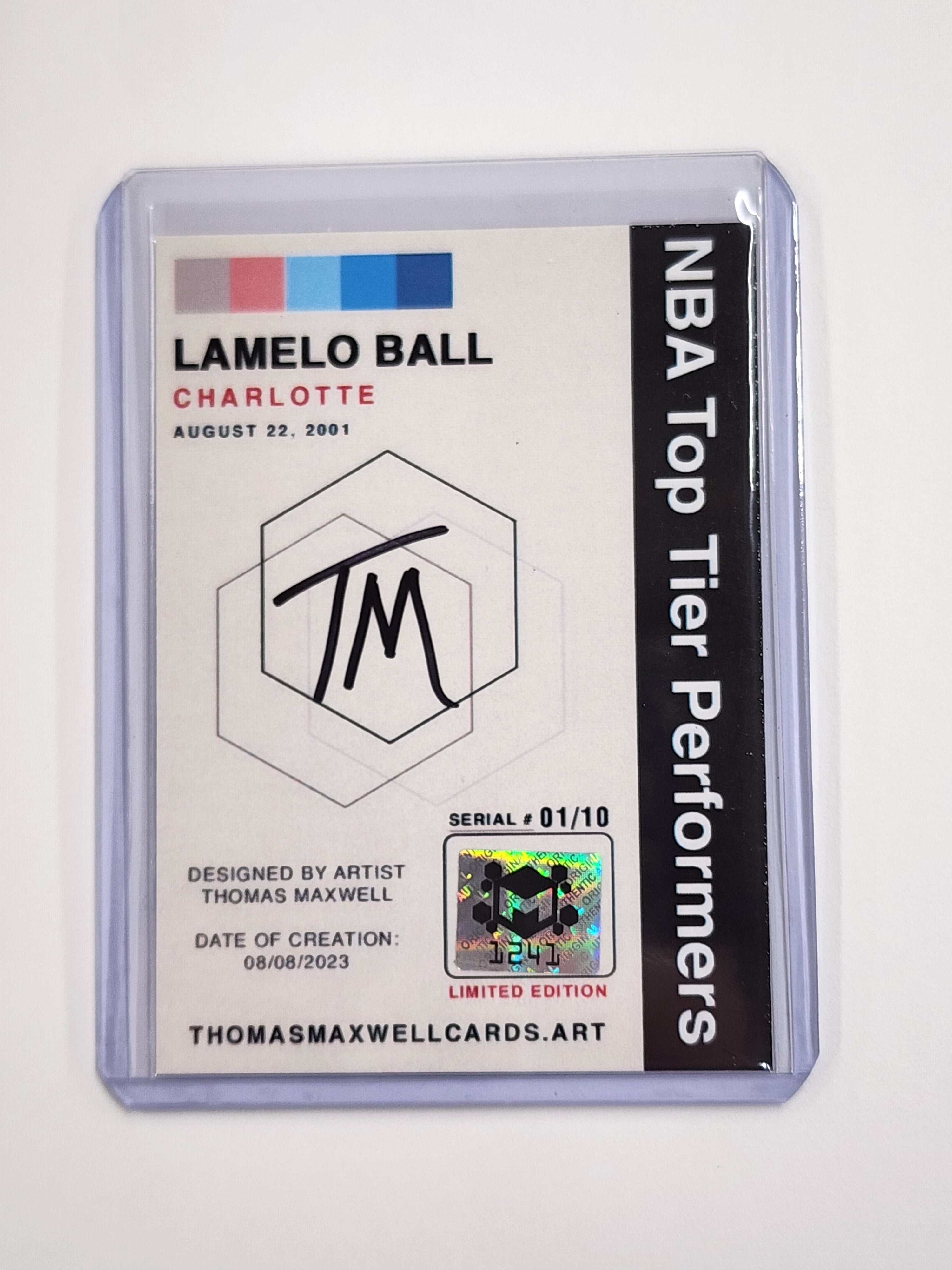 LaMelo Ball Artist Signed Basketball Art Card 1/10