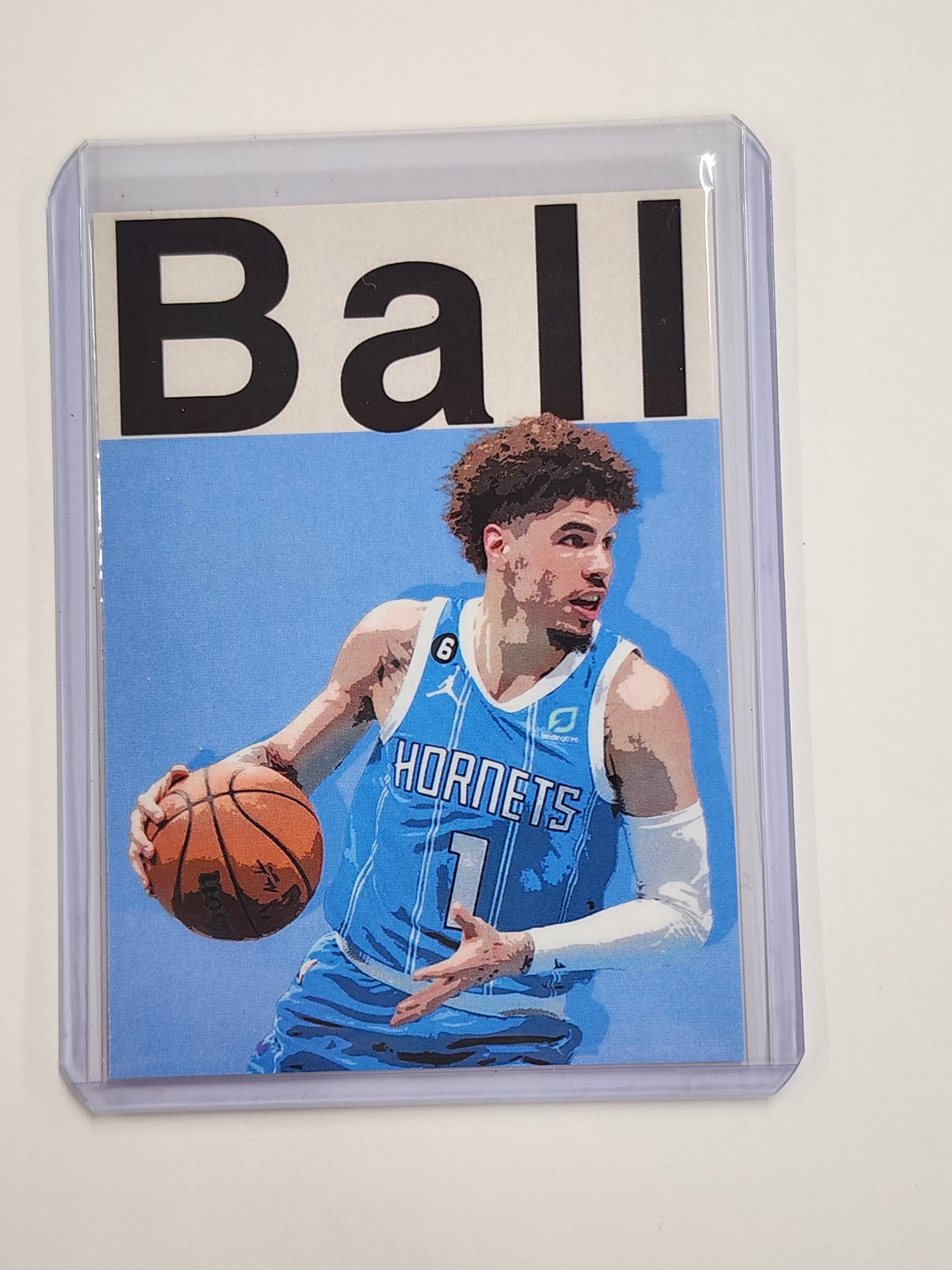 LaMelo Ball Artist Signed Basketball Art Card 1/10