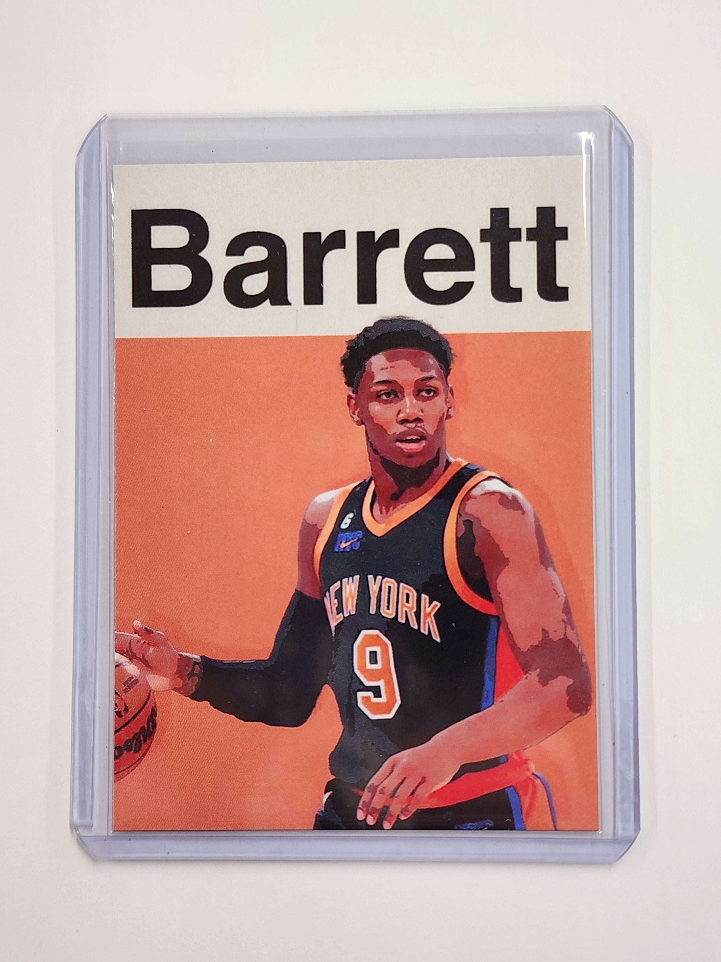 RJ Barrett Artist Signed Basketball Art Card 1/10