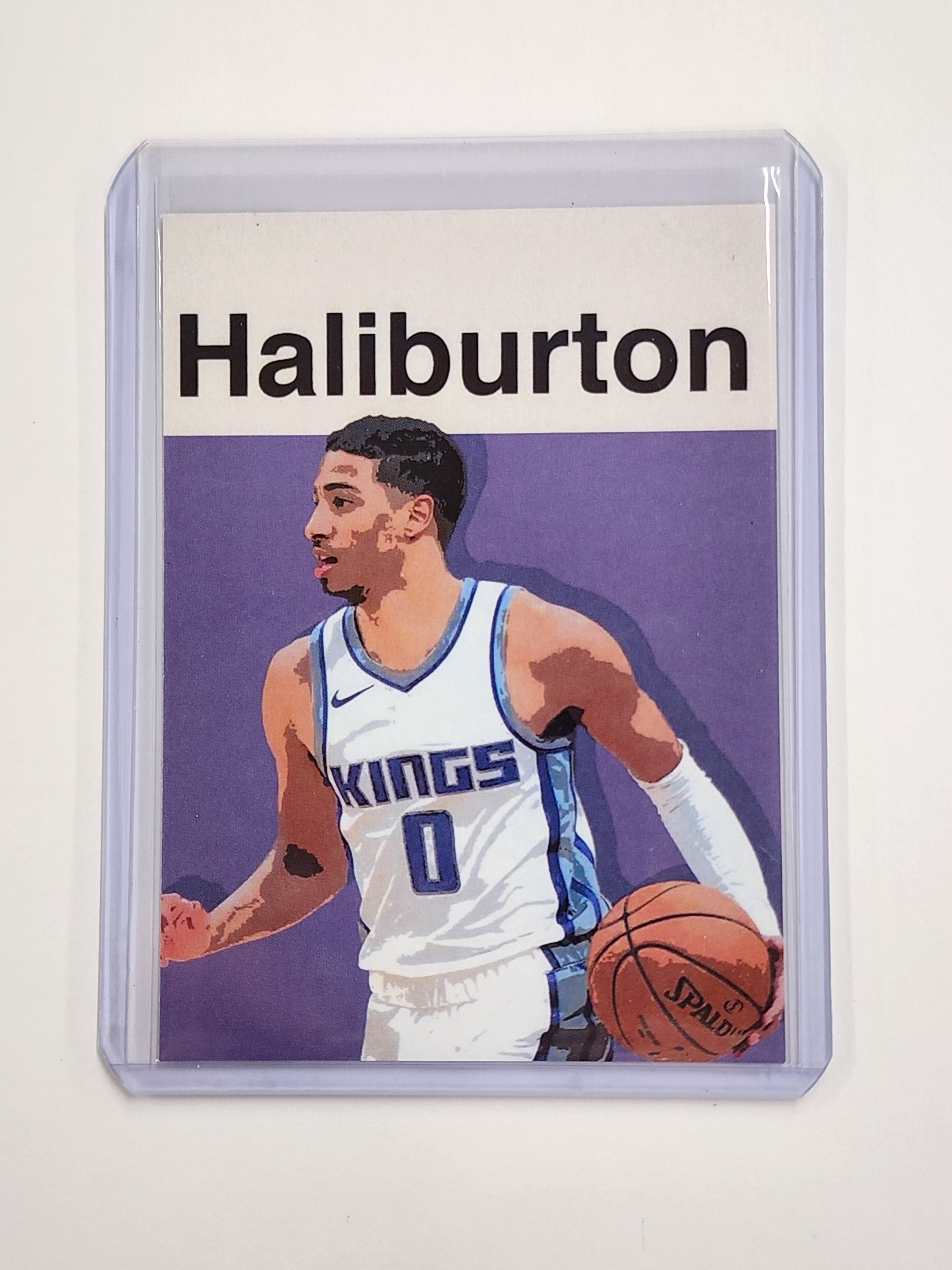 Tyrese Haliburton Artist Signed Basketball Art Card 1/10