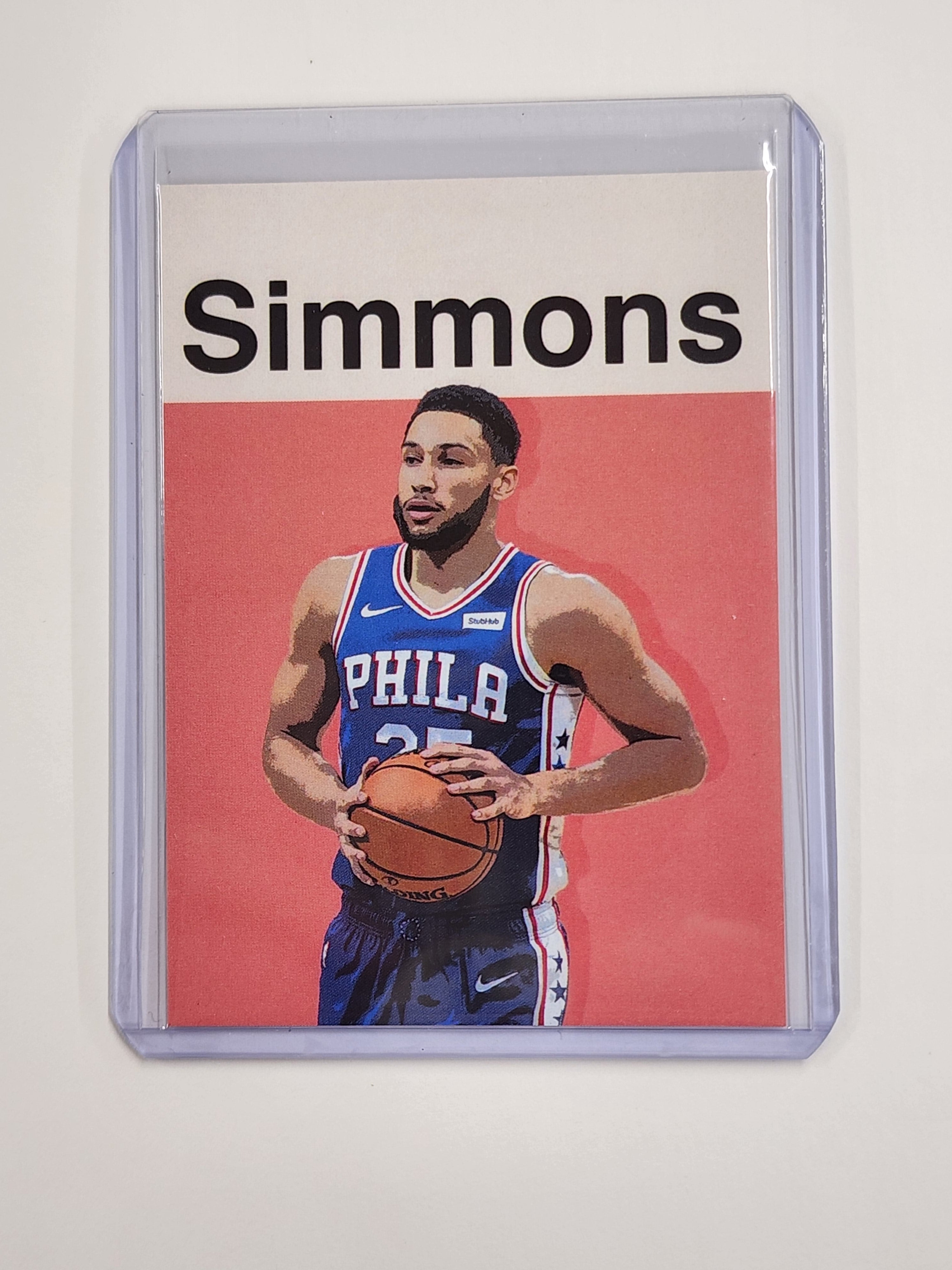 Ben Simmons Artist Signed Basketball Art Card 1/10