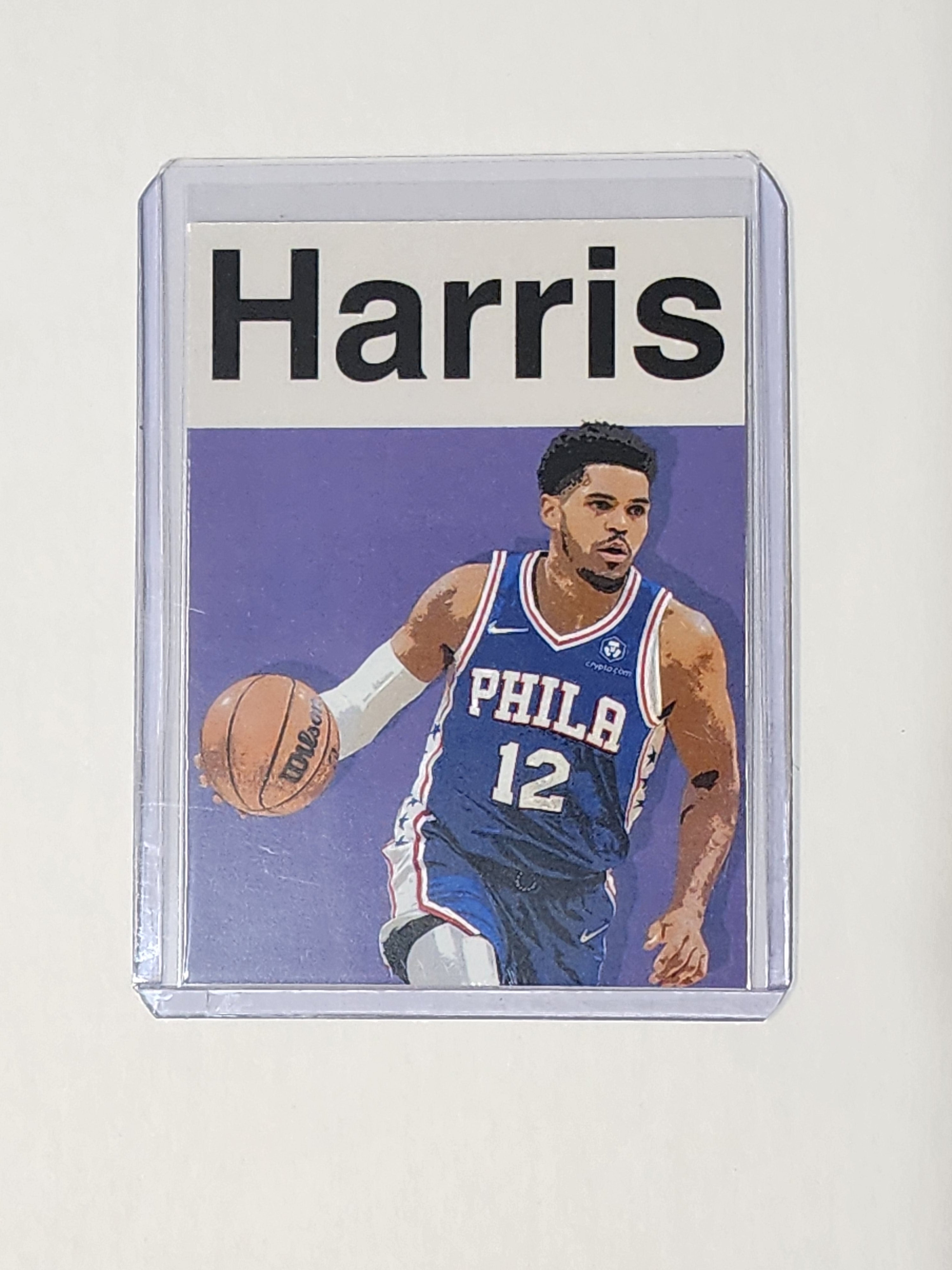 Tobias Harris Artist Signed Basketball Art Card 1/10