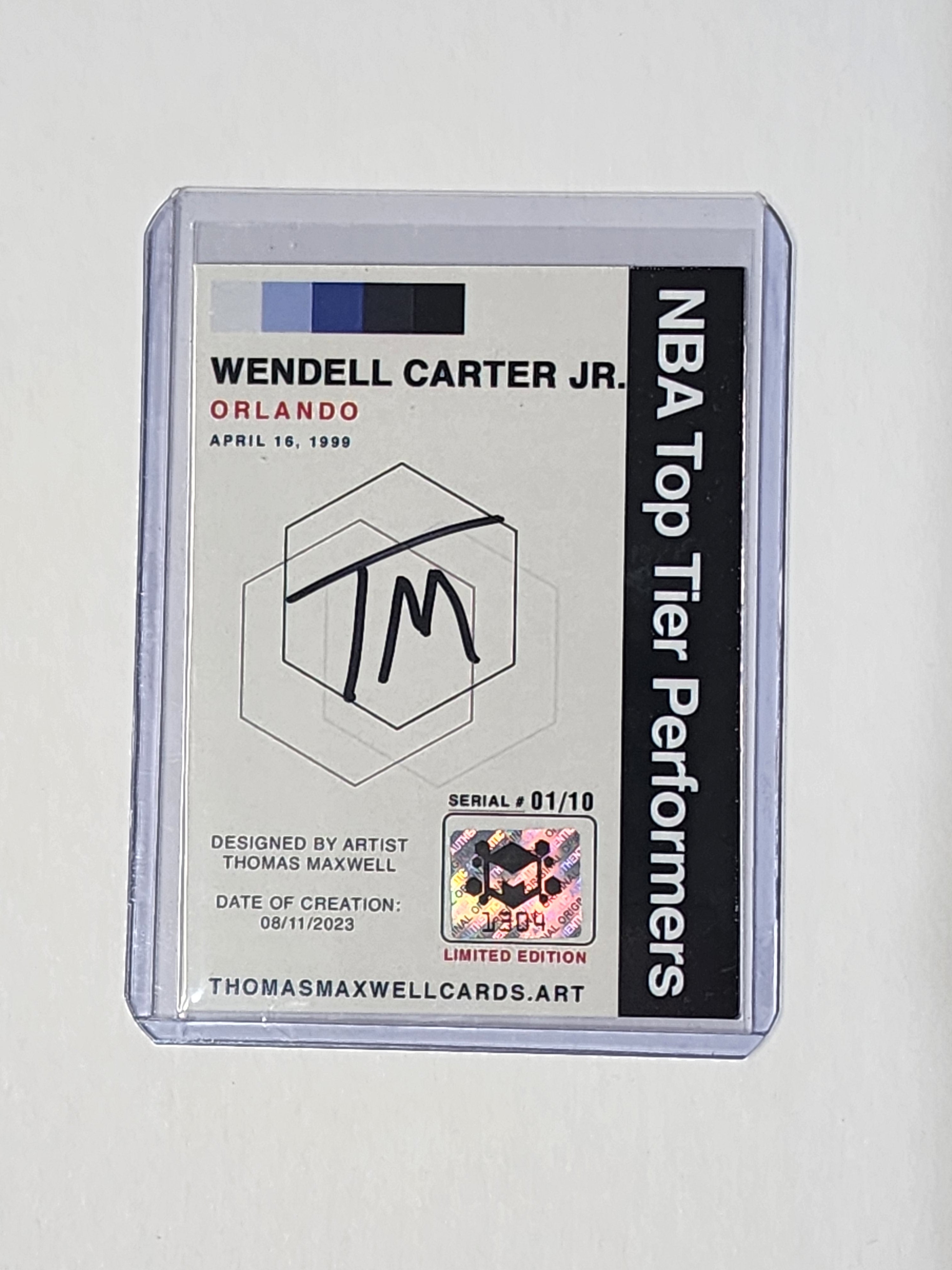 Wendell Carter Jr. Artist Signed Basketball Art Card 1/10