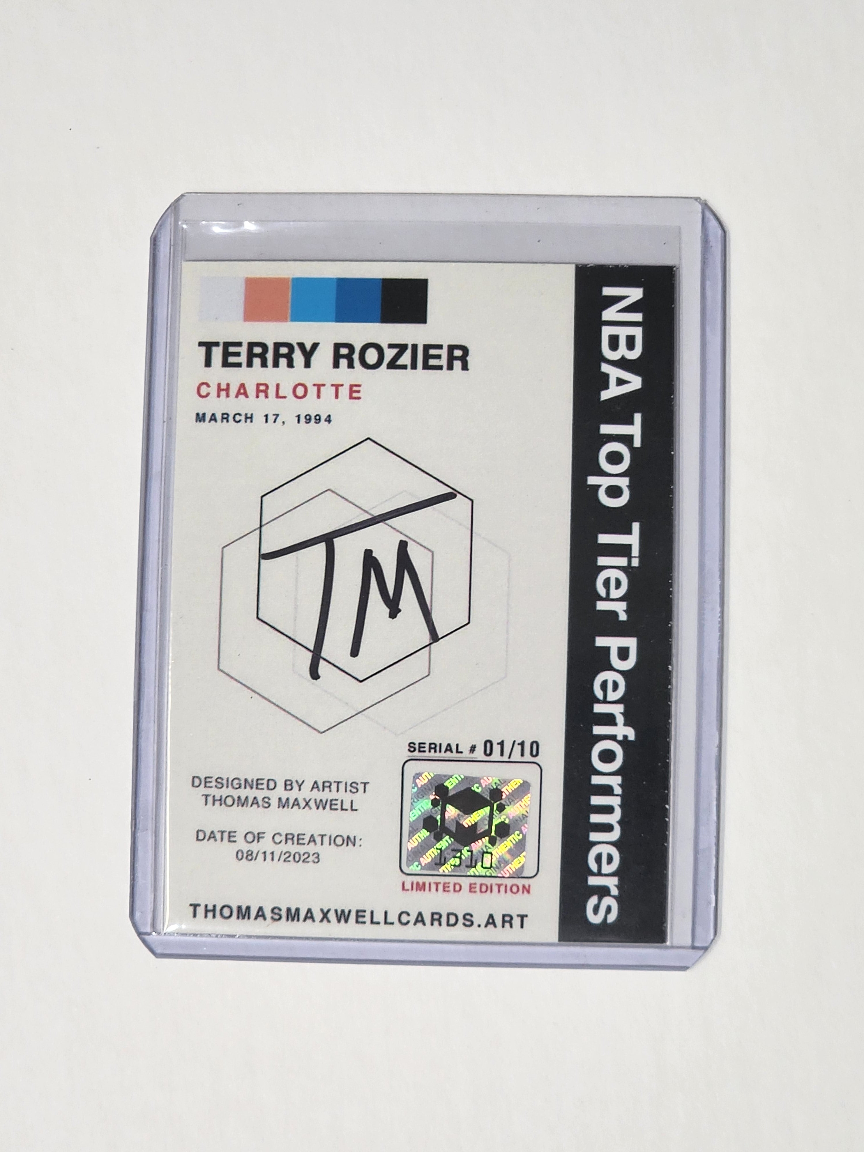 Terry Rozier Artist Signed Basketball Art Card 1/10