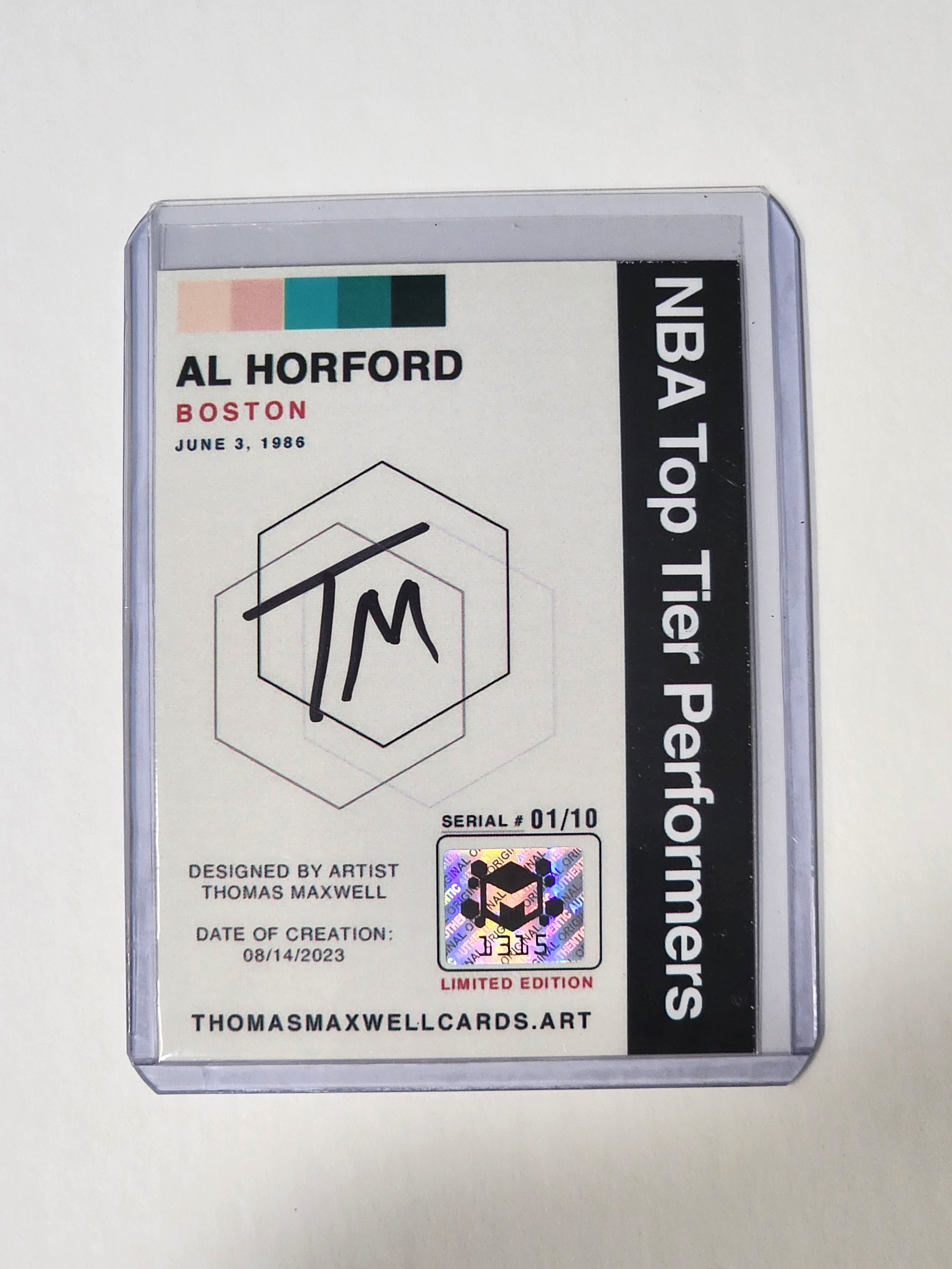 Al Horford Artist Signed Basketball Art Card 1/10