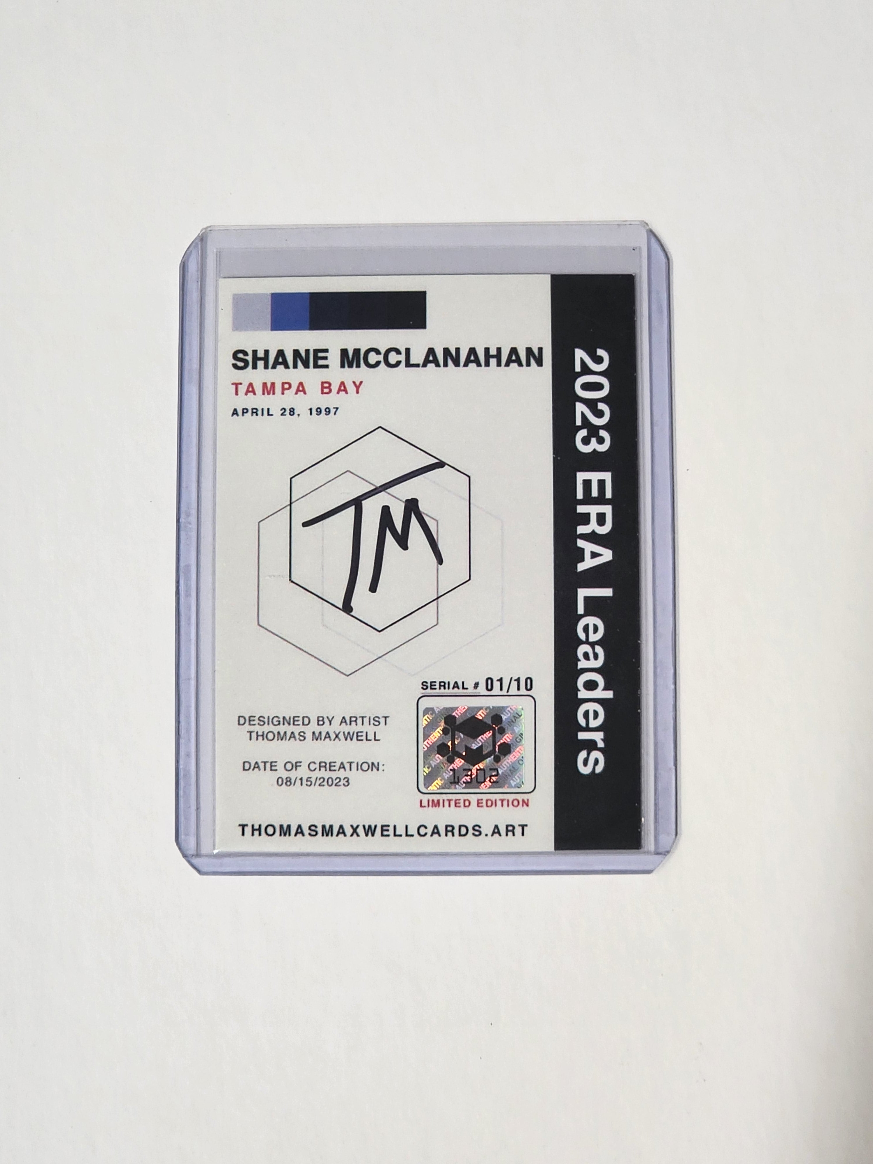 Shane McClanahan Artist Signed Baseball Art Card 1/10