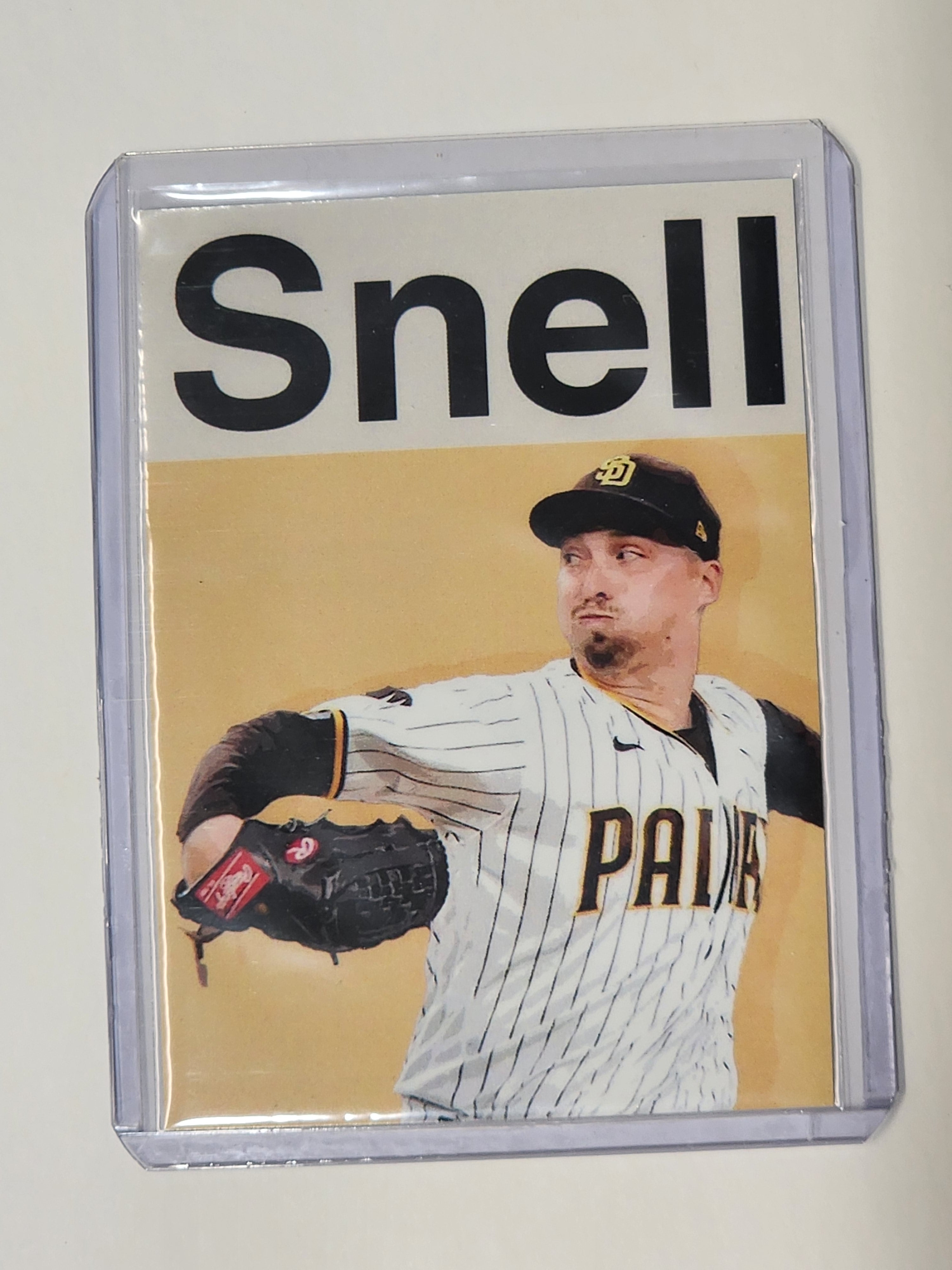 Blake Snell Artist Signed Baseball Art Card 1/10