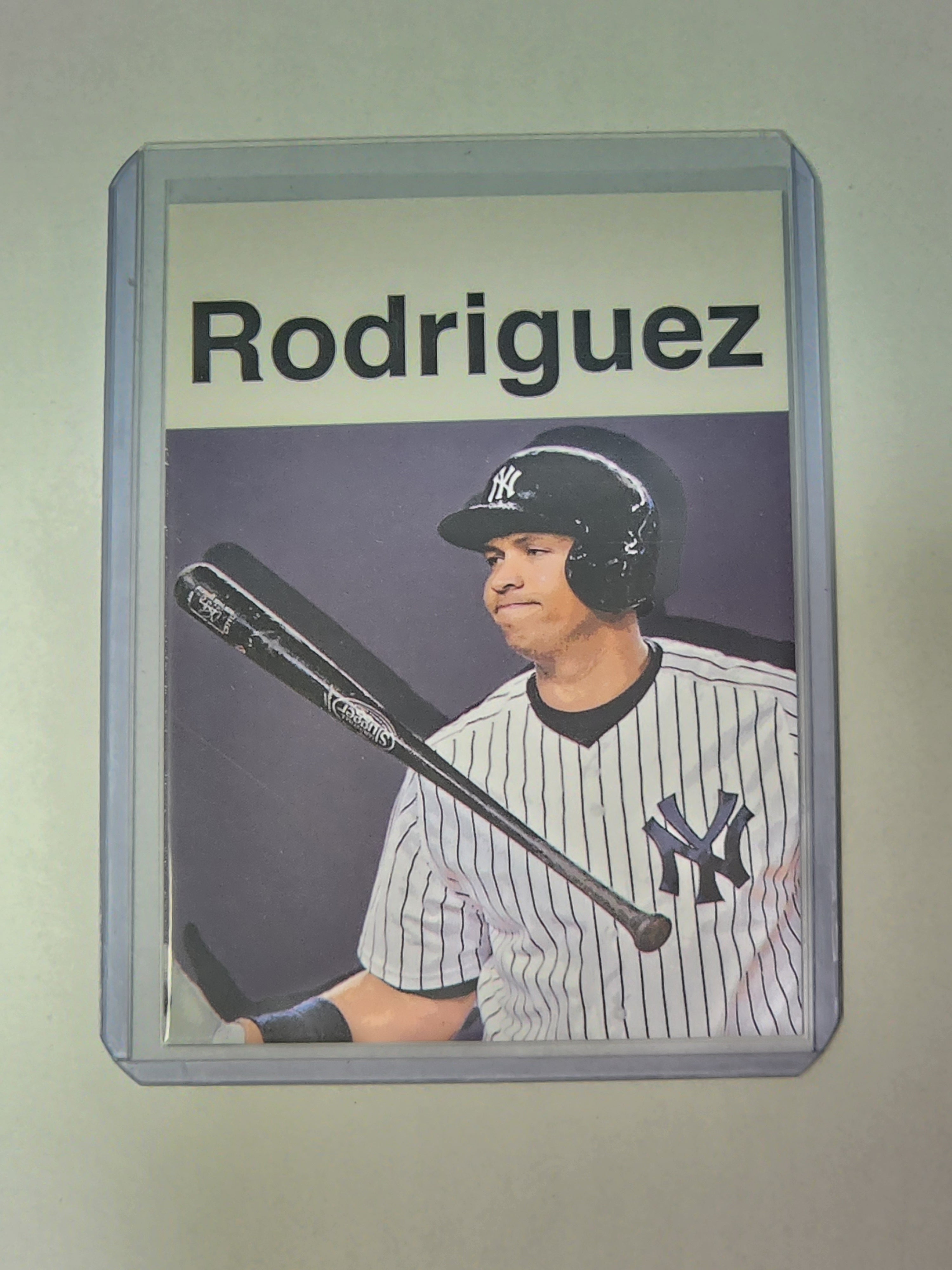 Alex Rodriguez Artist Signed Baseball Art Card 1/10