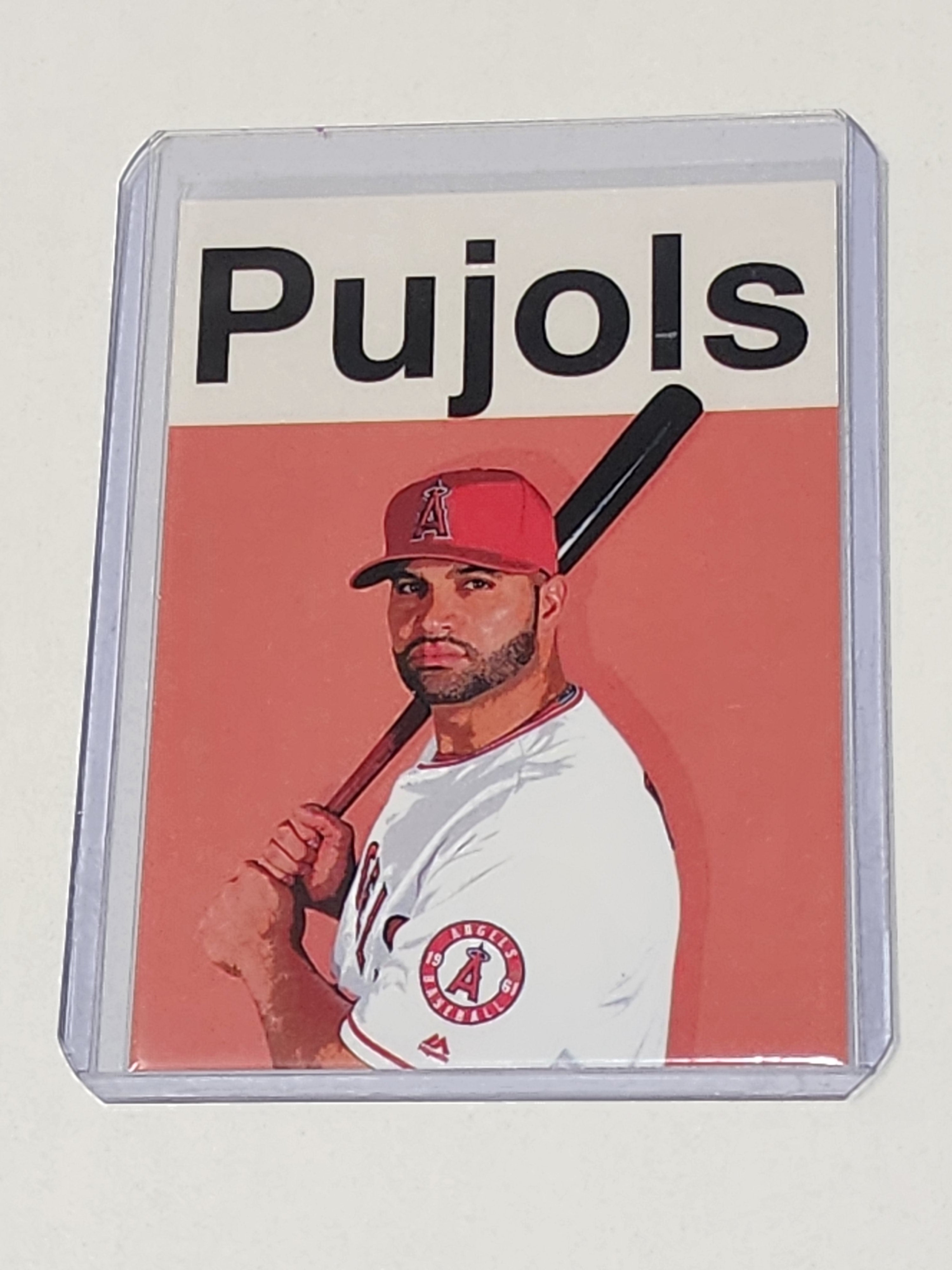 Albert Pujols Artist Signed Baseball Art Card 1/10