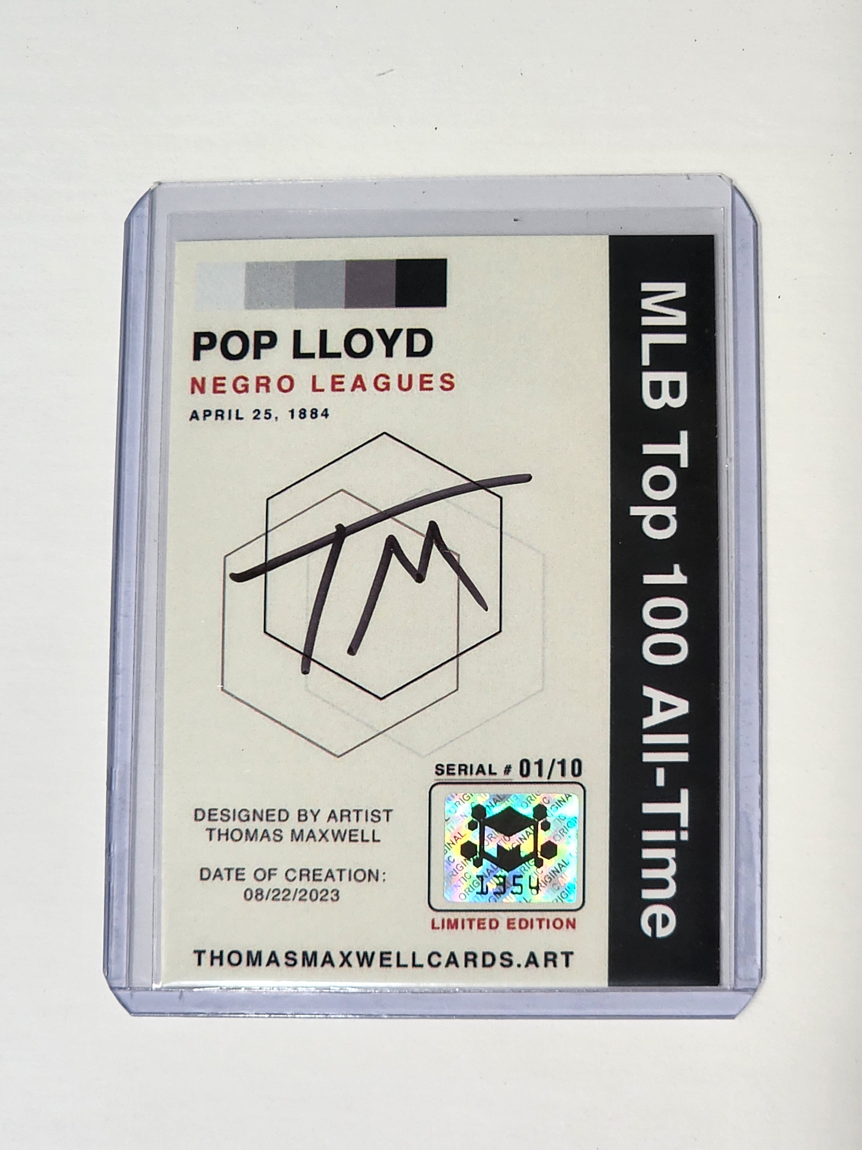 Pop Lloyd Artist Signed Baseball Art Card 1/10