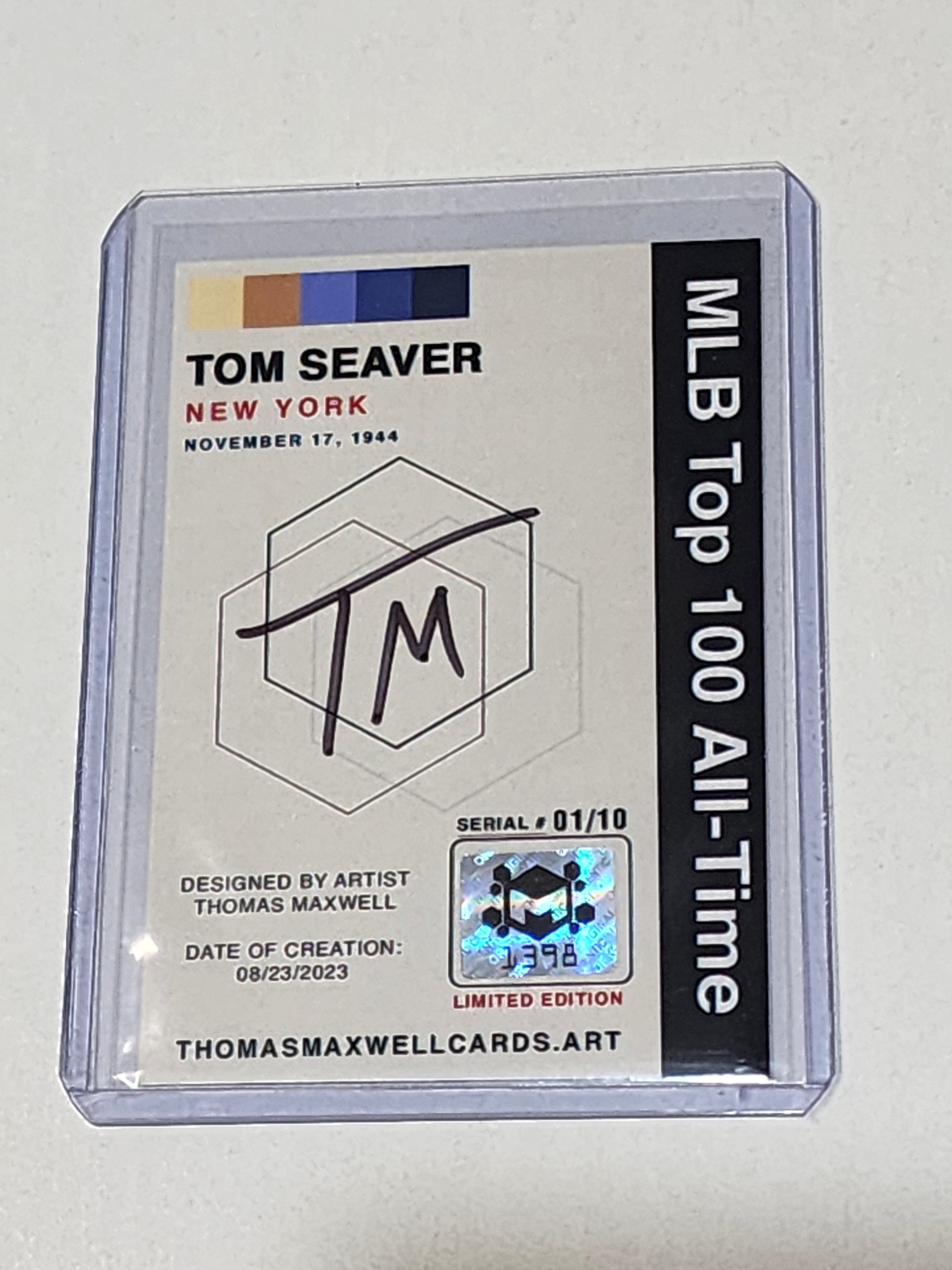 Tom Seaver Artist Signed Baseball Art Card 1/10